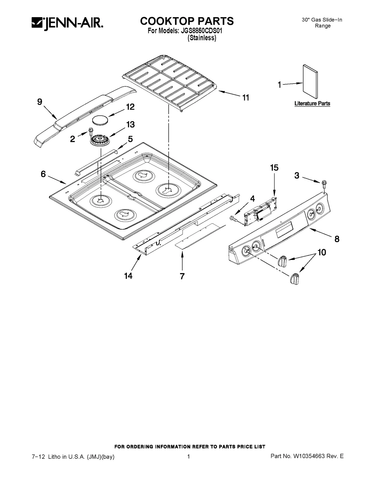 01 - COOKTOP PARTS