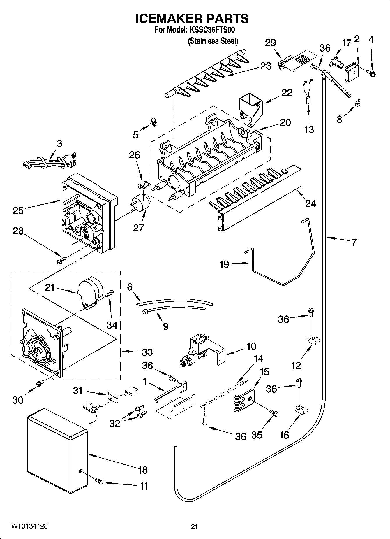 13 - ICEMAKER PARTS