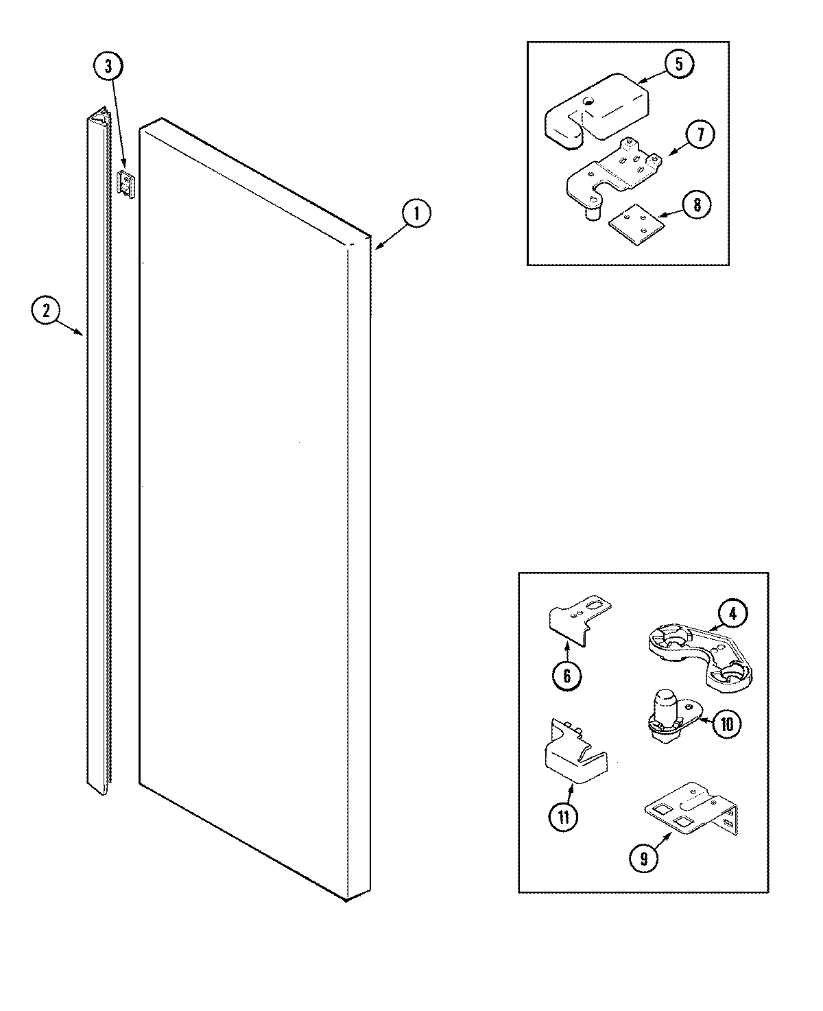 08 - FRESH FOOD OUTER DOOR (JCD2389DES)