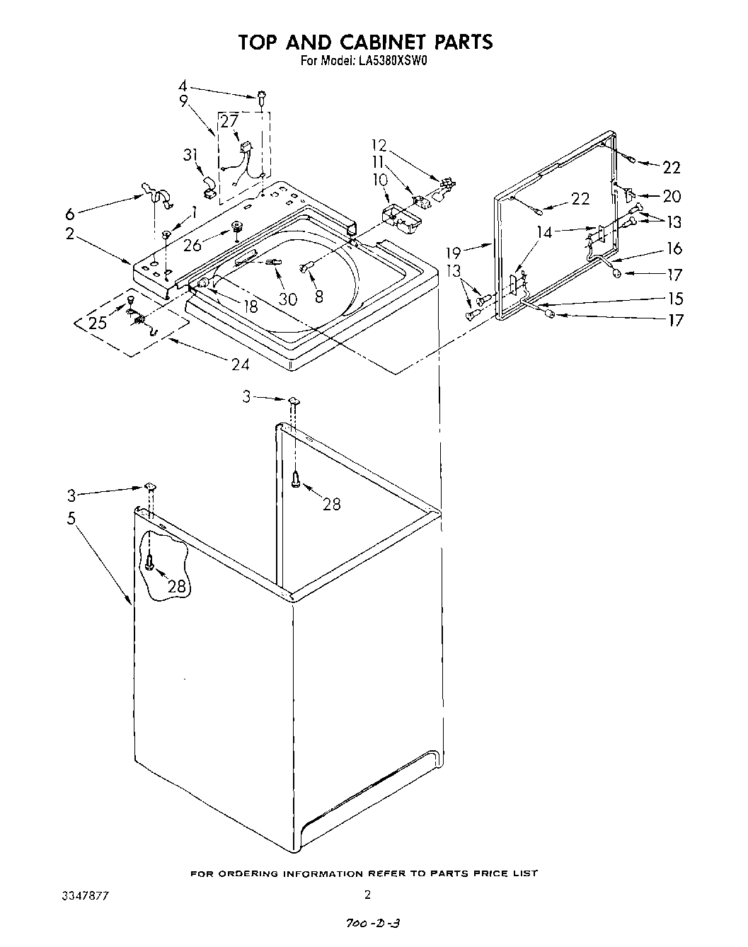 02 - TOP AND CABINET , LITERATURE AND OPTIONAL