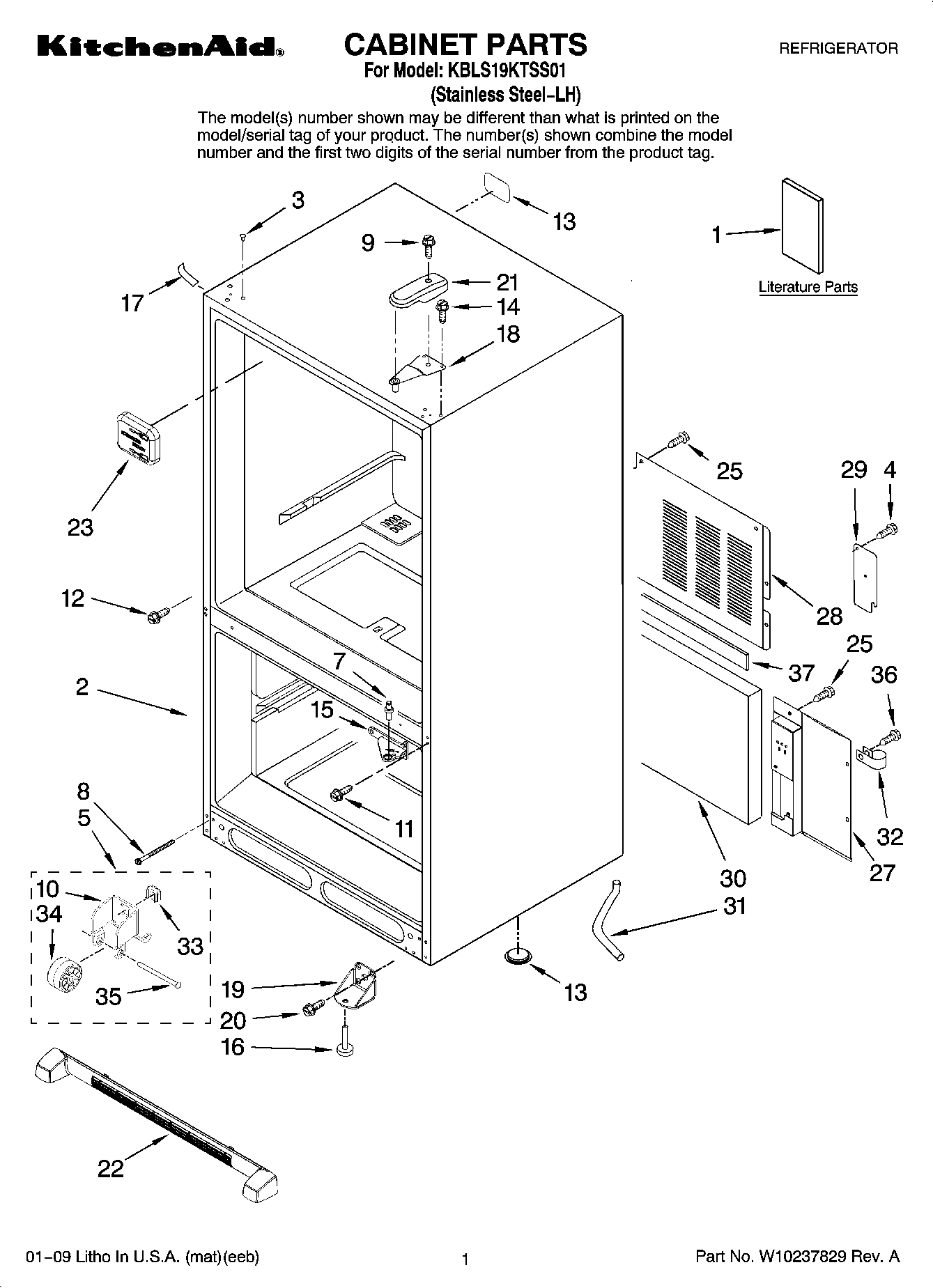 01 - CABINET PARTS