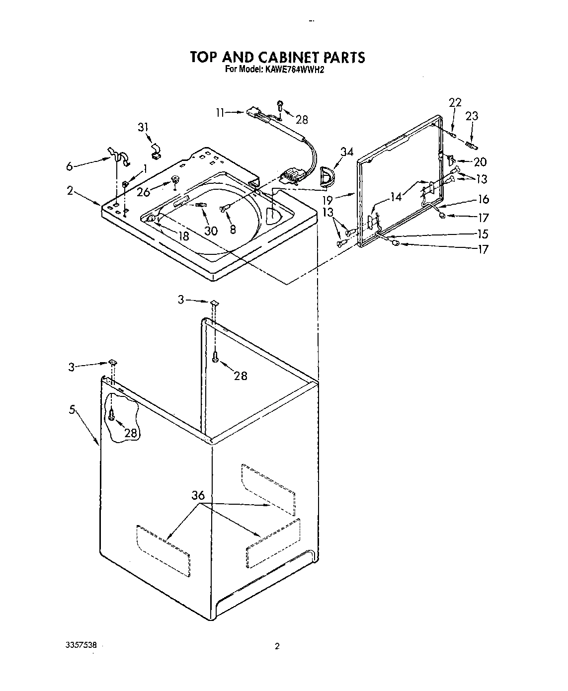 02 - TOP AND CABINET, LIT/OPTIONAL