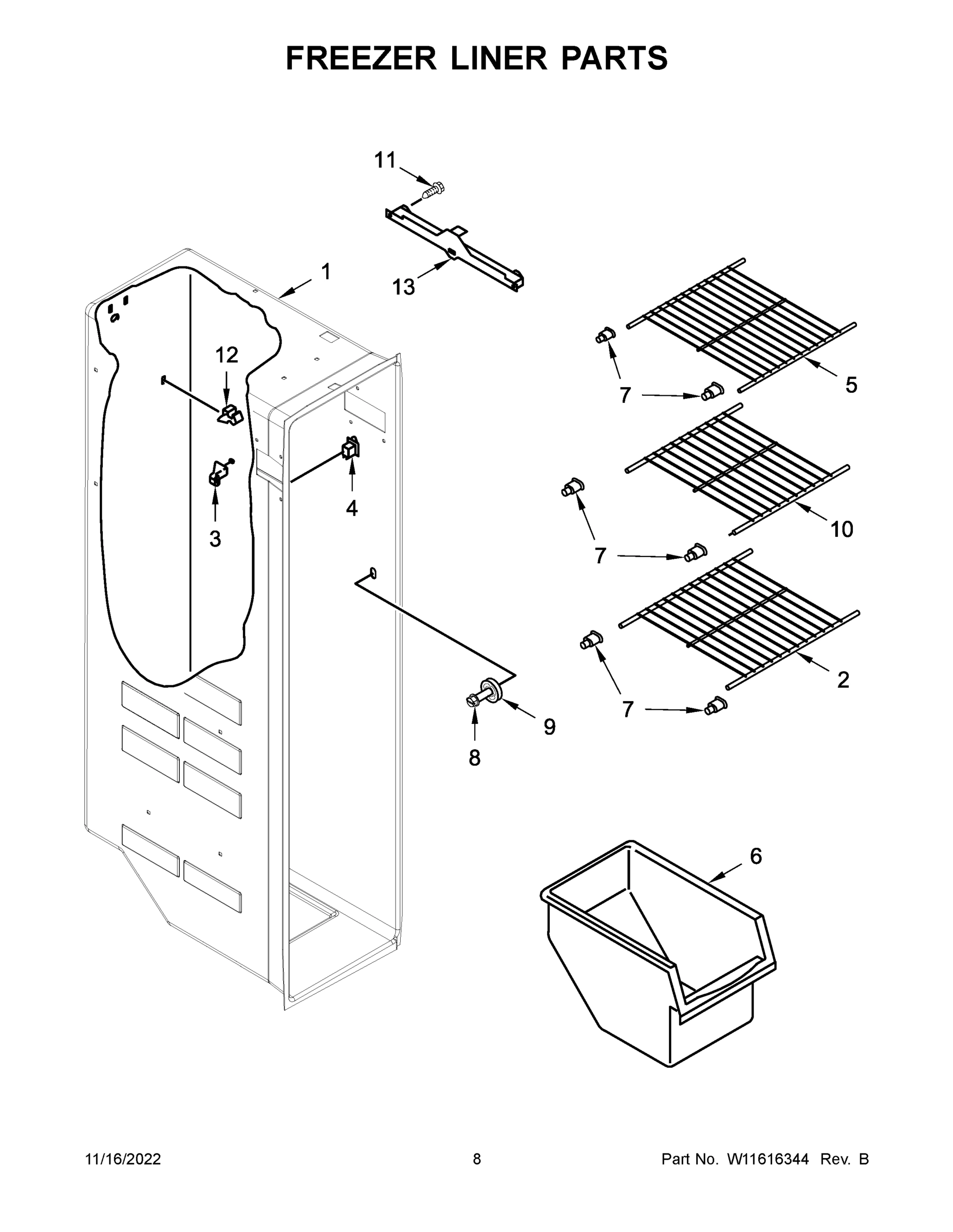 05 - FREEZER LINER PARTS