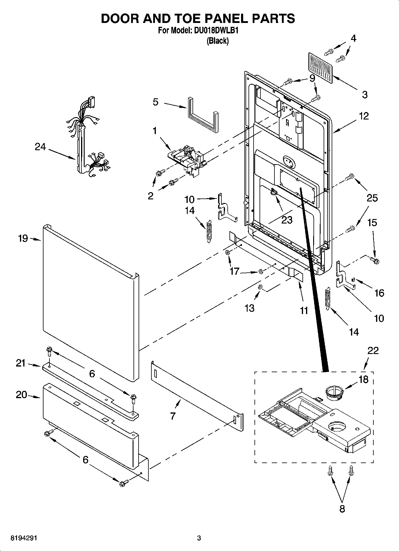 03 - DOOR AND TOE PANEL PARTS