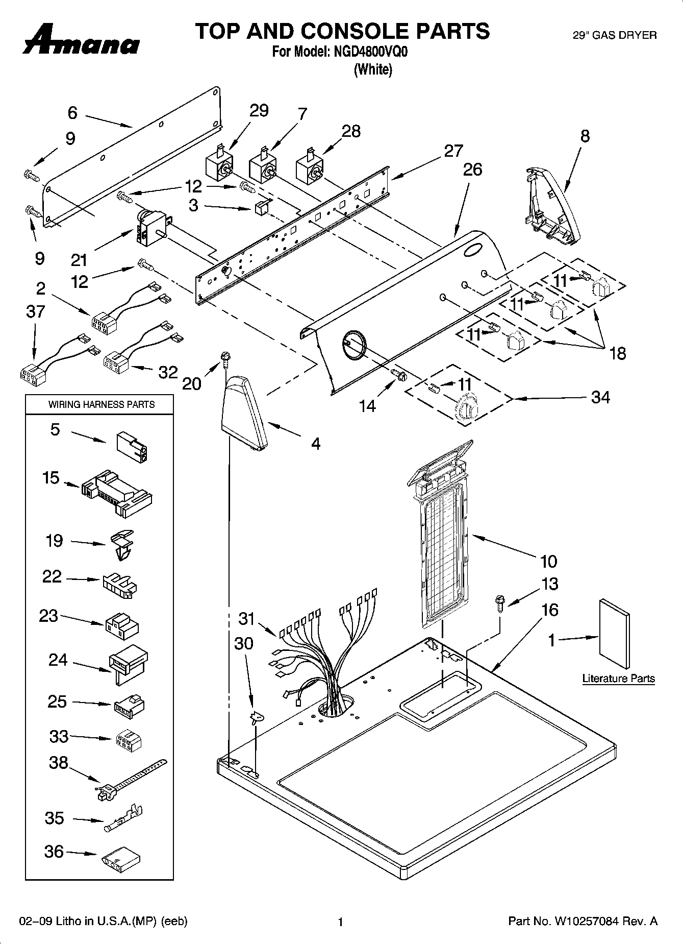 01 - TOP AND CONSOLE PARTS