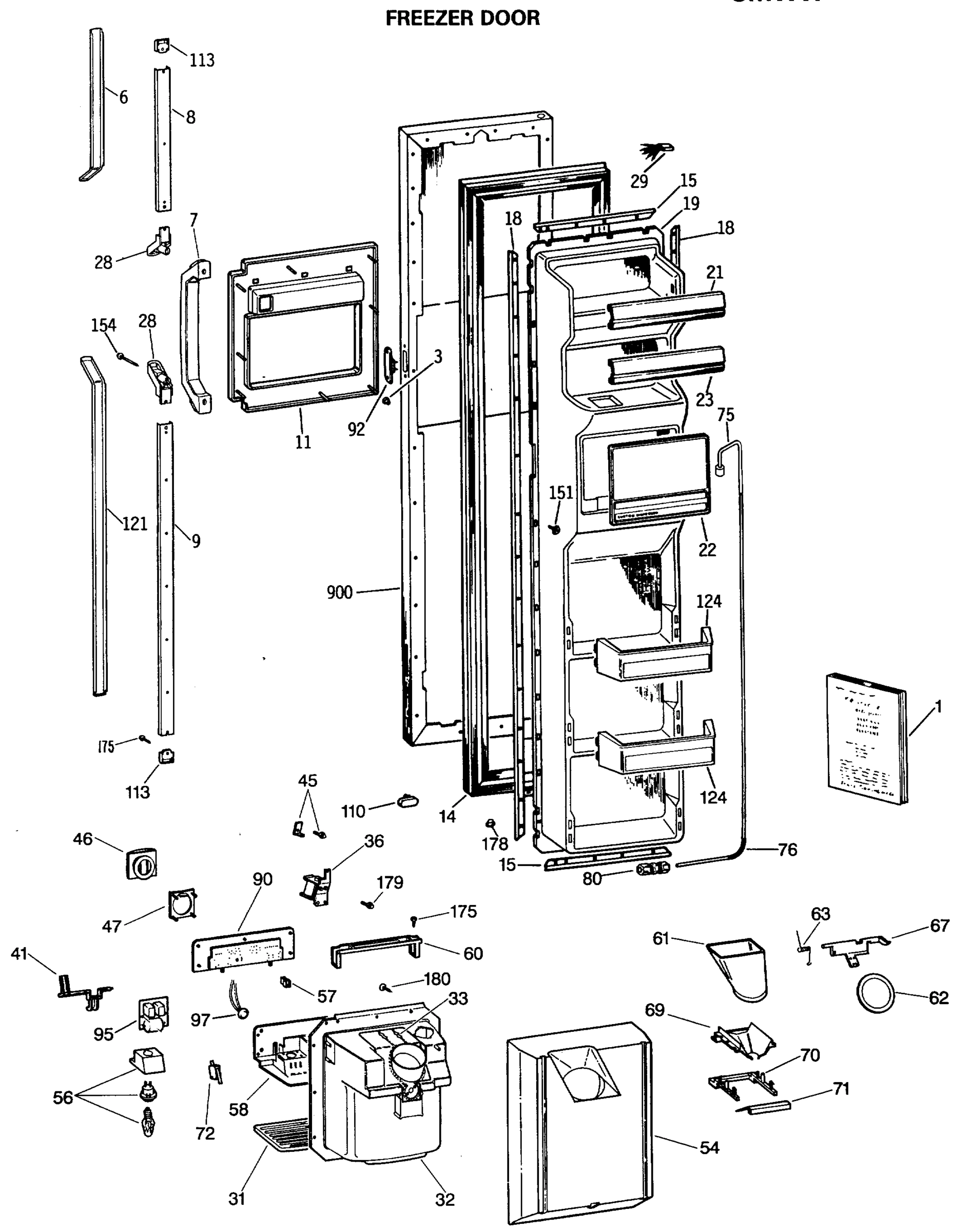 FREEZER DOOR