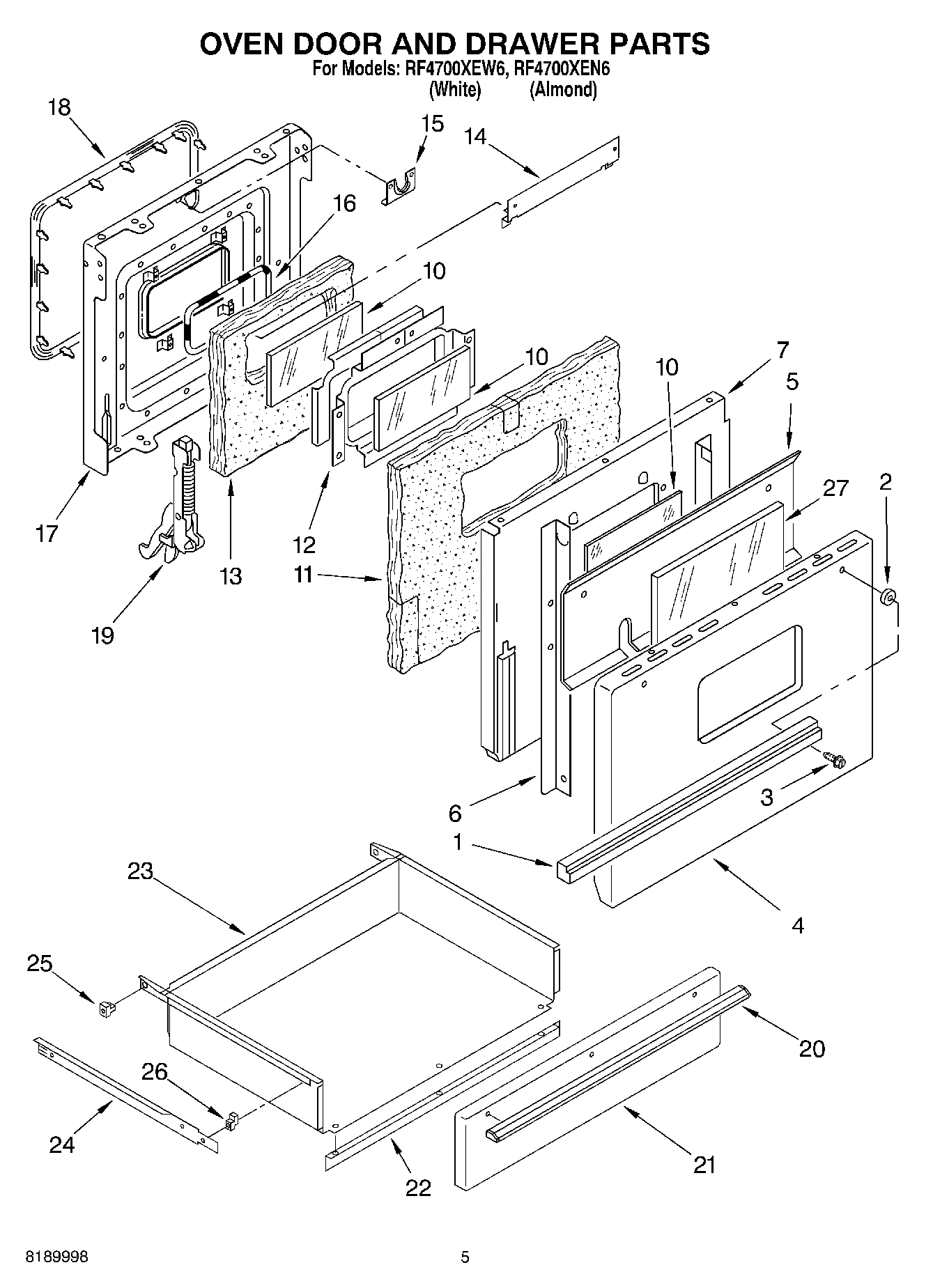 03 - OVEN DOOR AND DRAWER