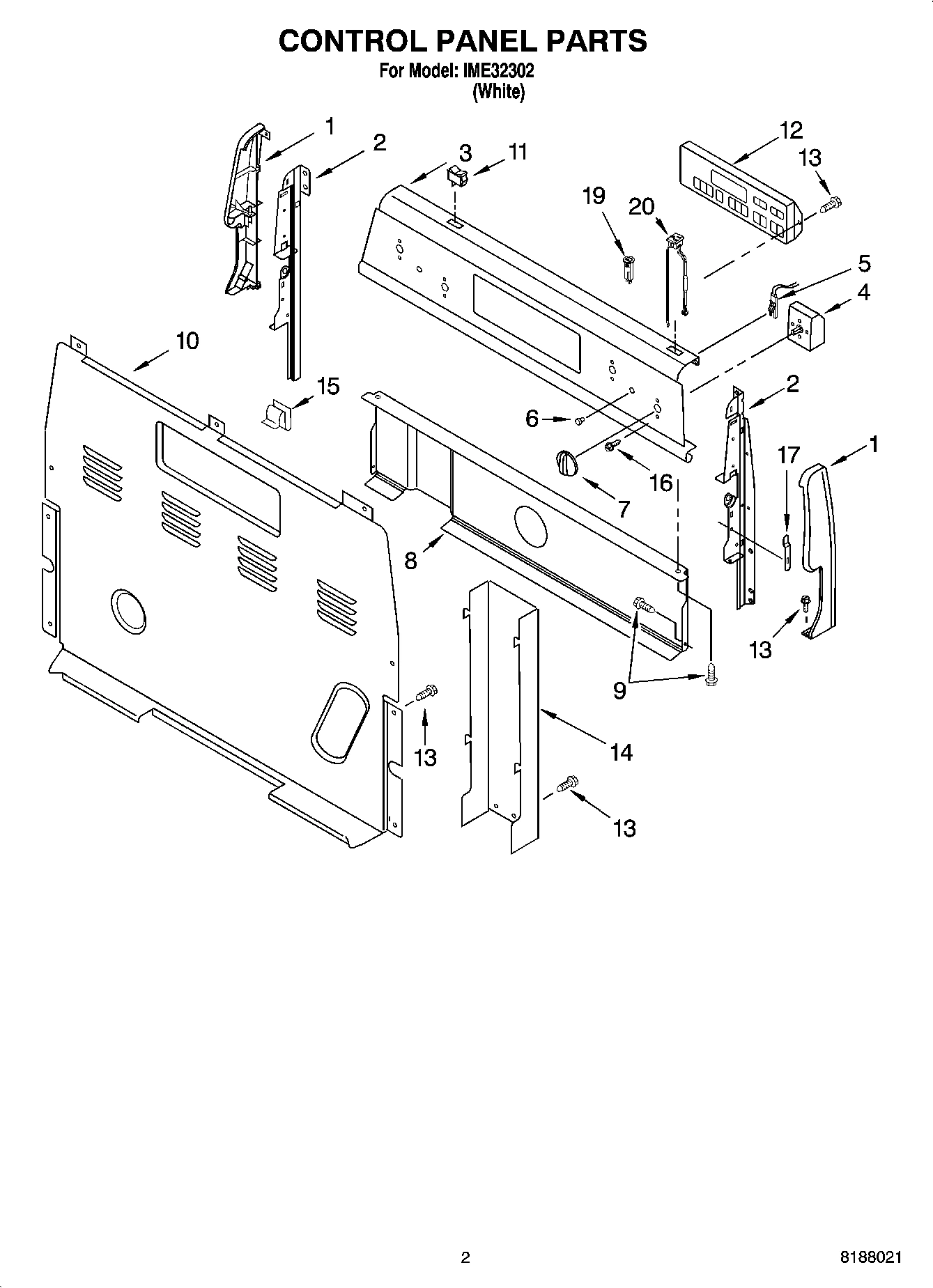 02 - CONTROL PANEL PARTS