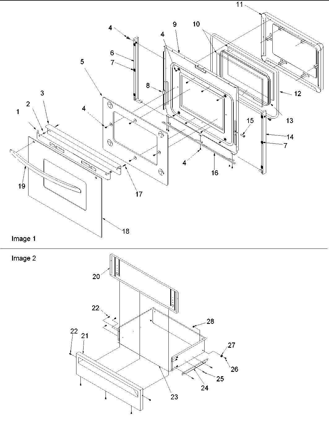 05 - Oven Door and Storage Door
