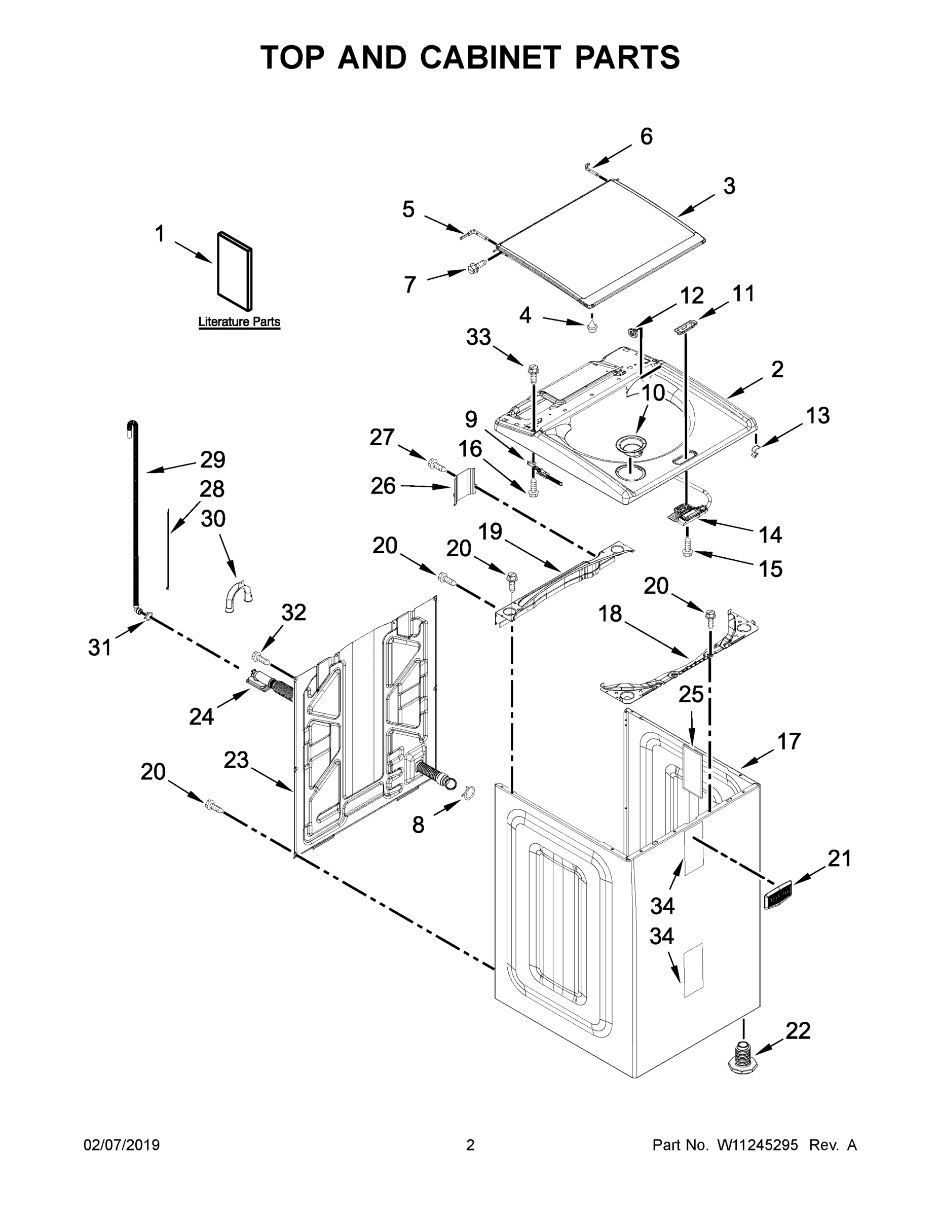 02 - TOP AND CABINET PARTS