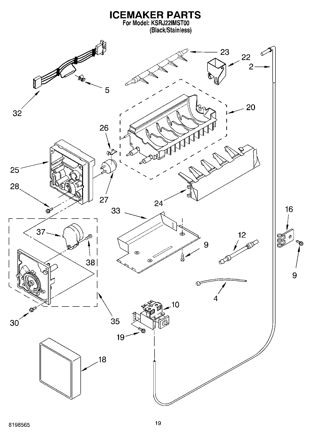 11 - ICEMAKER PARTS