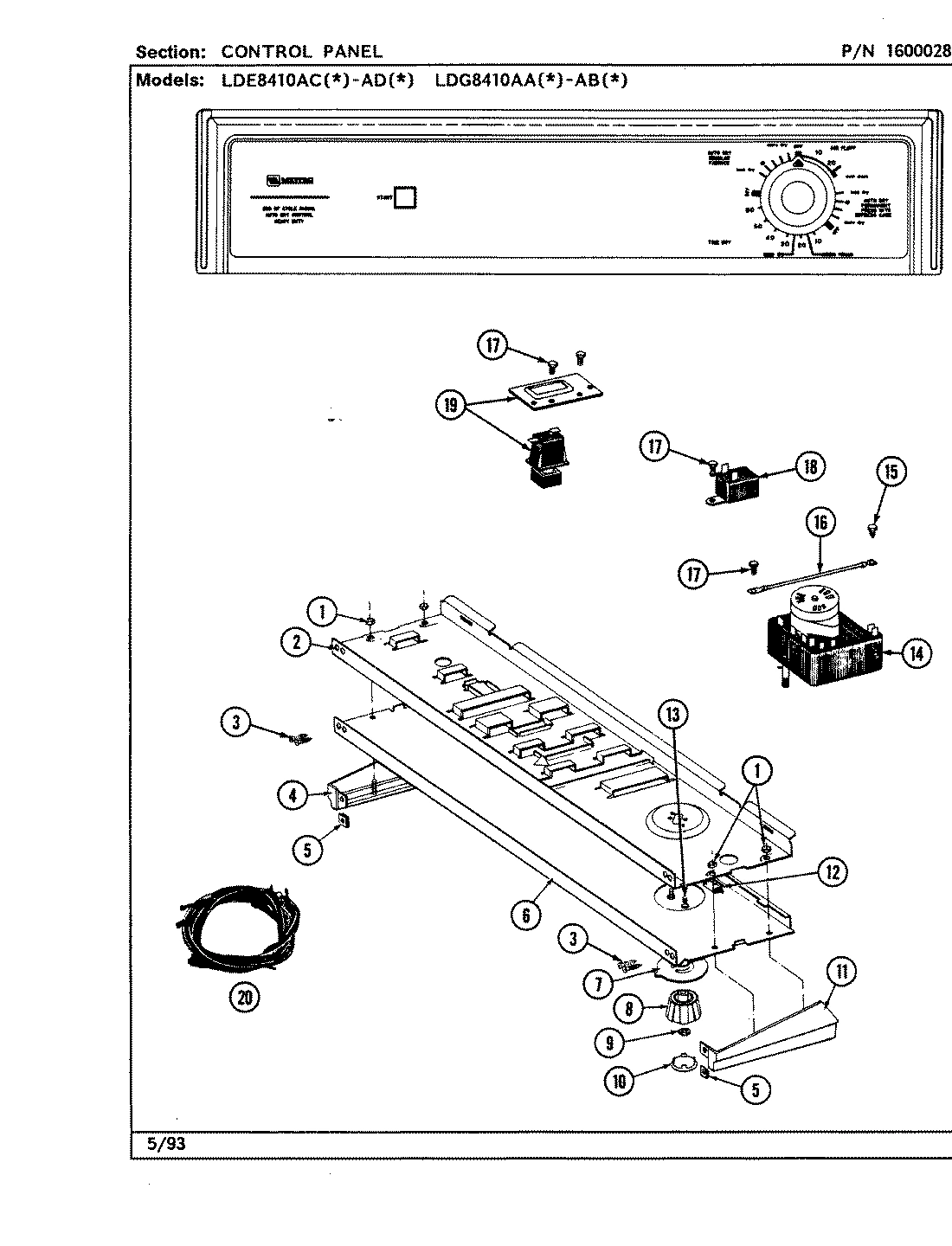 05 - CONTROL PANEL (LDE8410ACL,ACW,ADL,ADW)