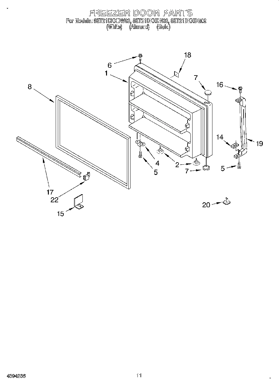 06 - FREEZER DOOR, LIT/OPTIONAL
