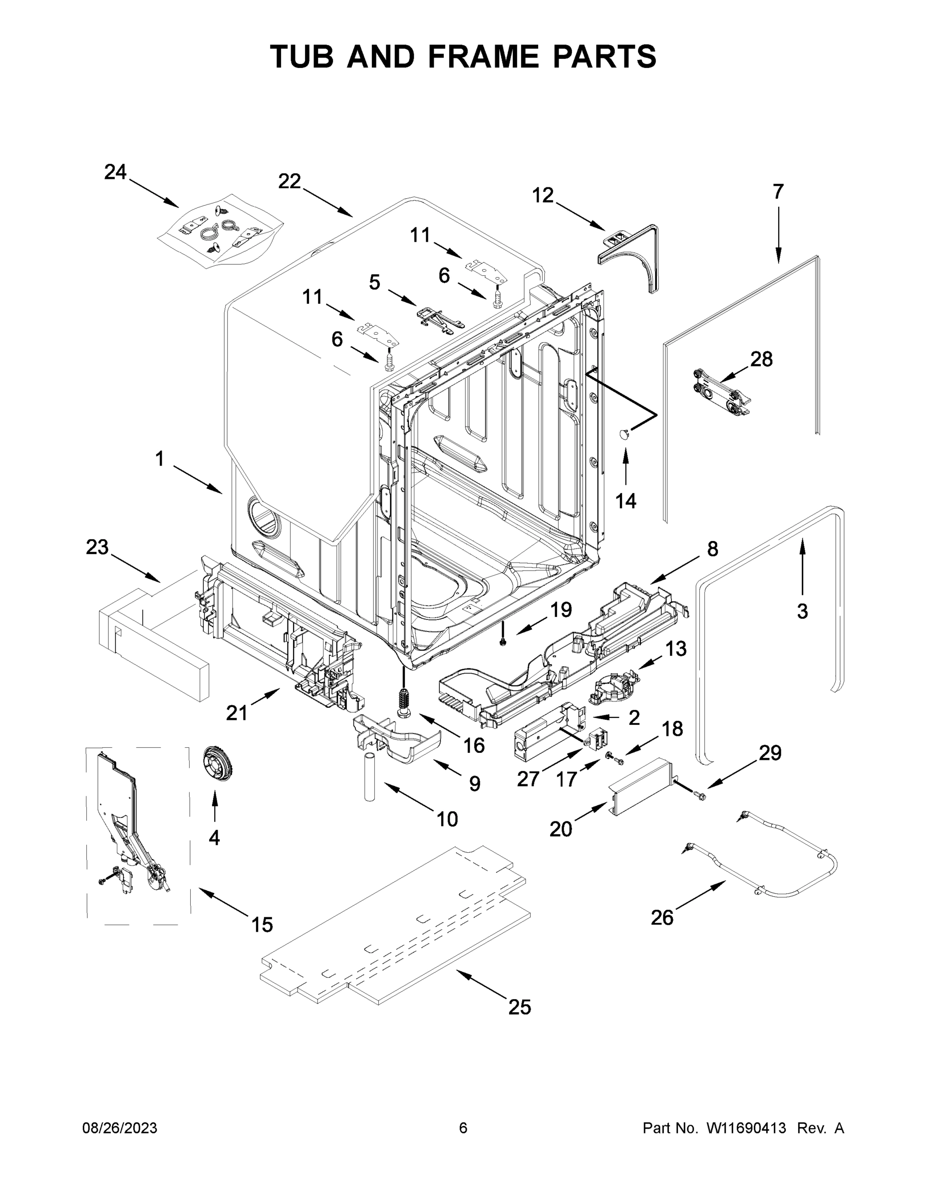 04 - TUB AND FRAME PARTS
