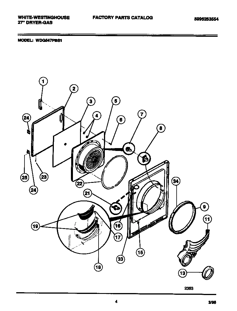 03 - DOOR, FRONT PANEL, LINT FILTER
