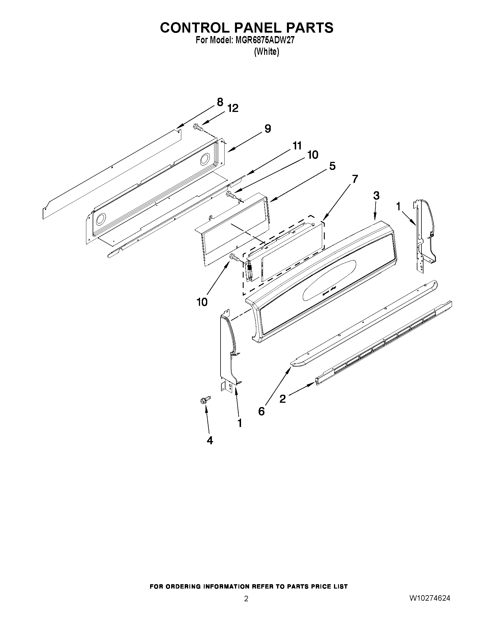 02 - CONTROL PANEL PARTS