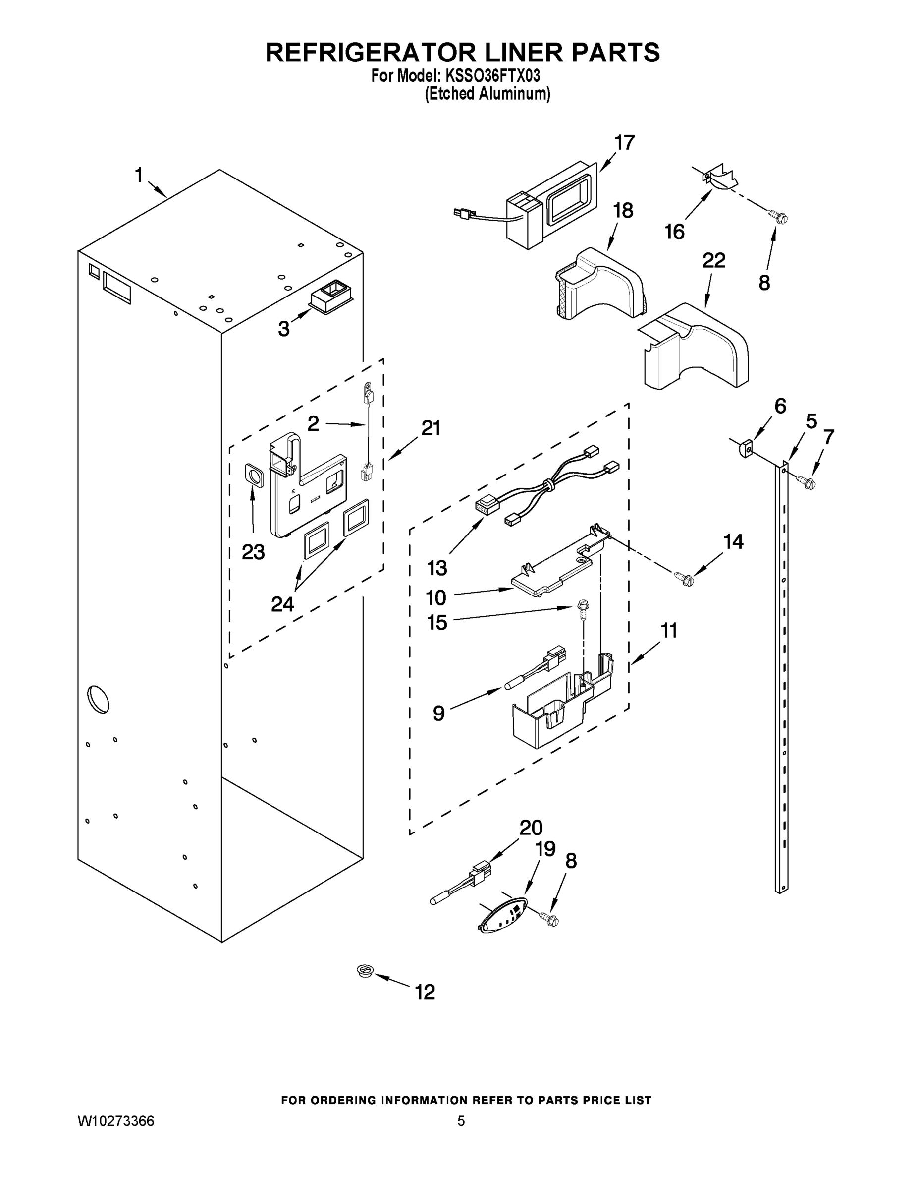 04 - REFRIGERATOR LINER PARTS