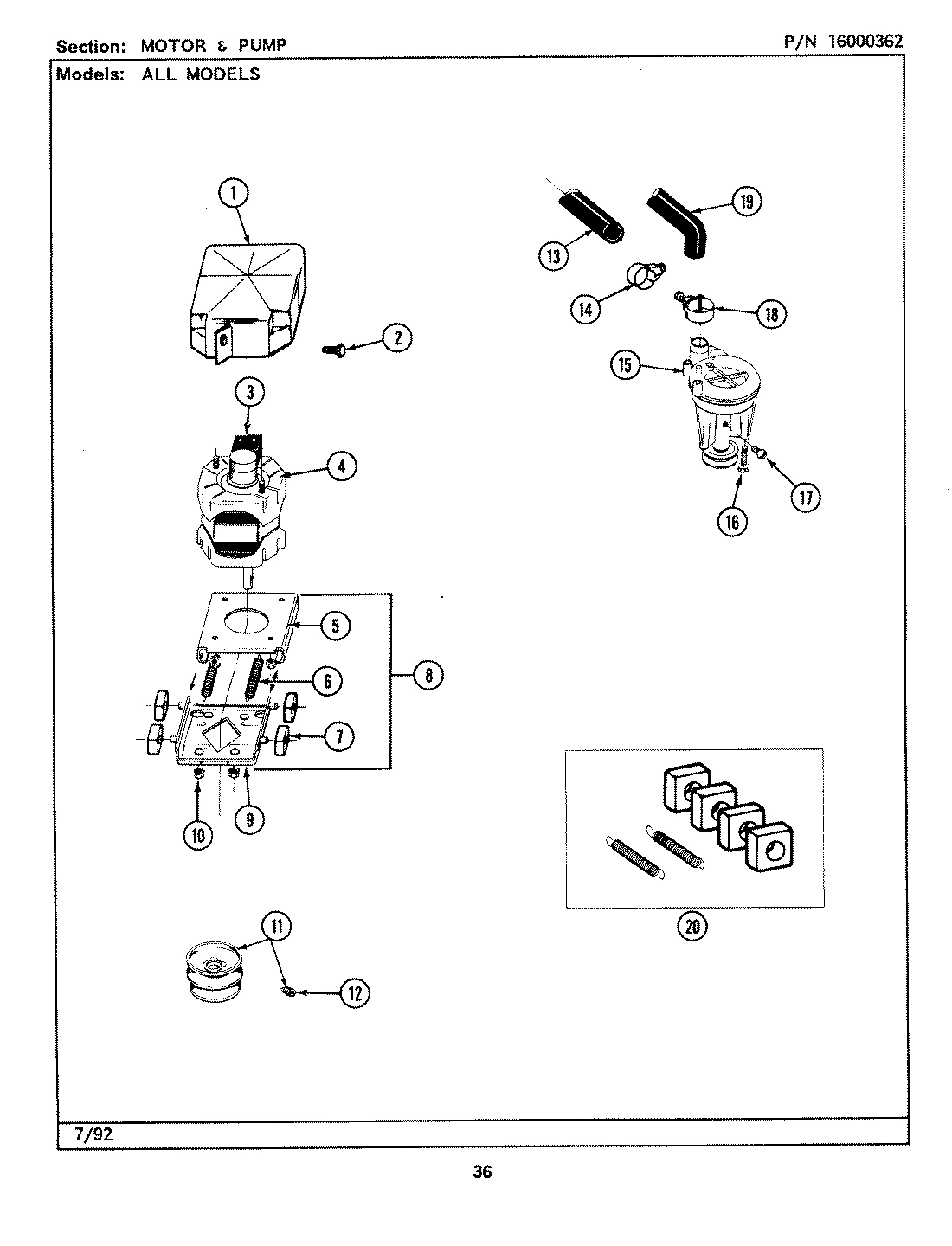 12 - MOTOR & PUMP (LSG7800AAE)