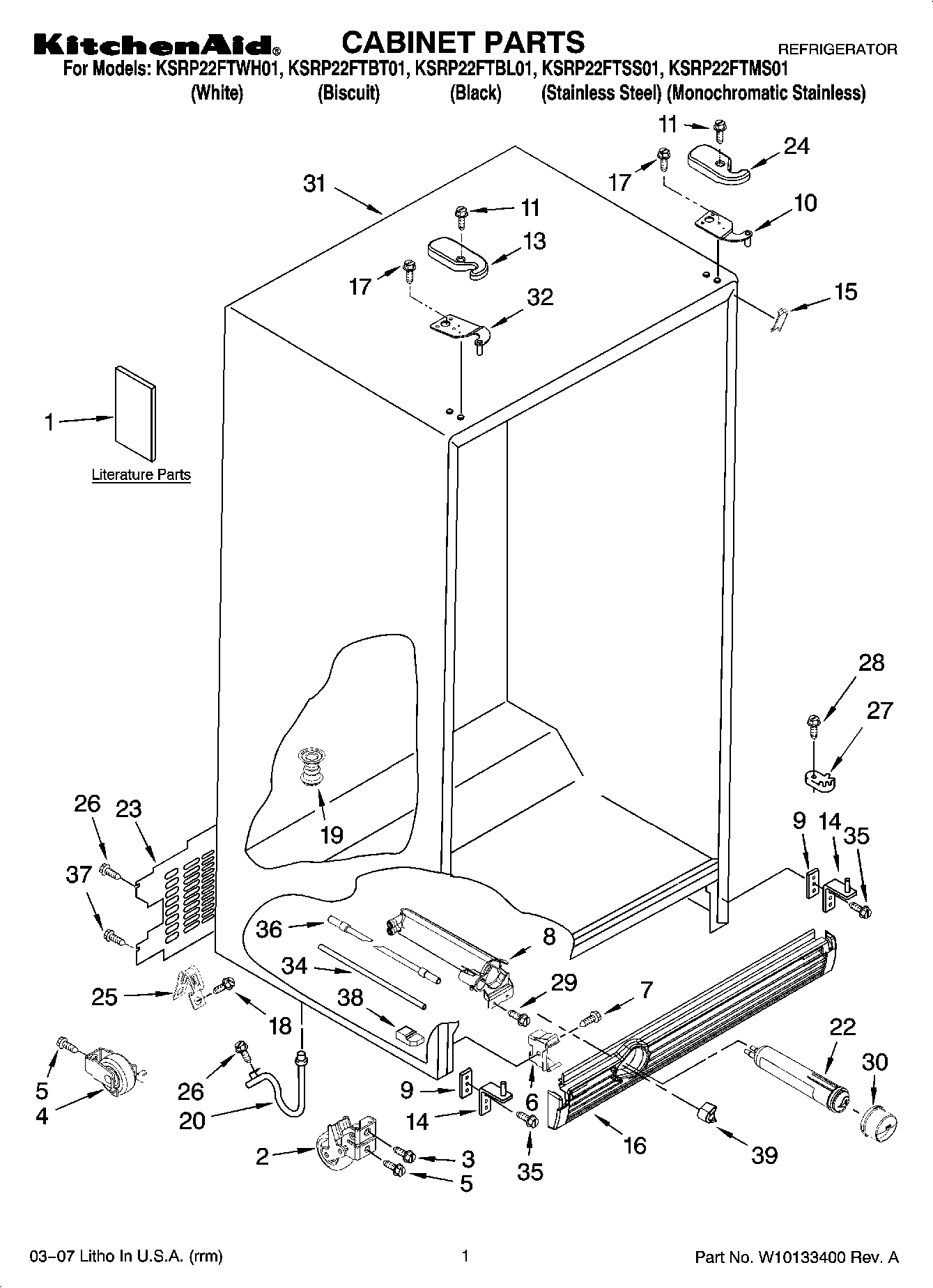 01 - CABINET PARTS