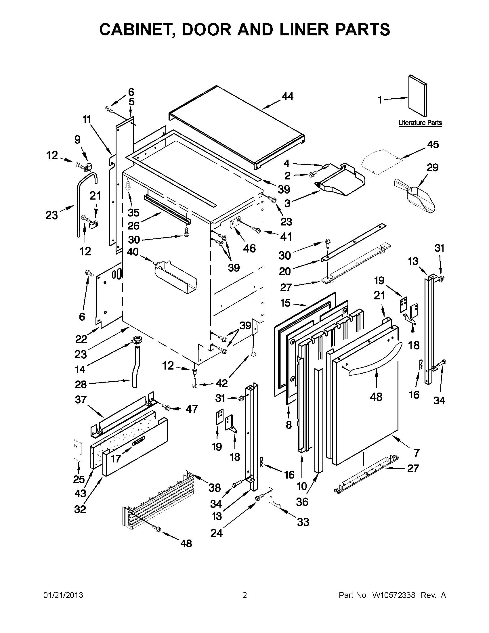 01 - CABINET, DOOR AND LINER PARTS