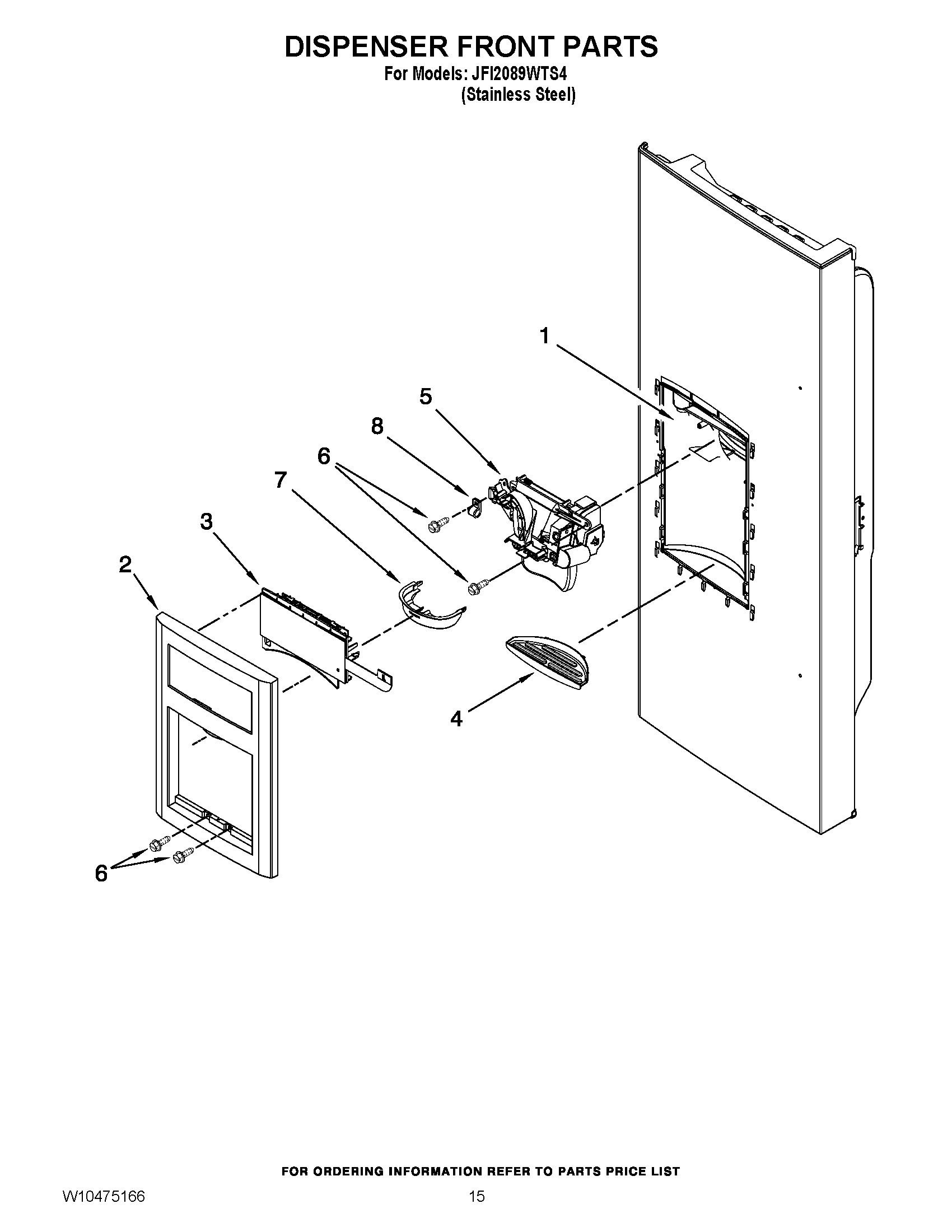 08 - DISPENSER FRONT PARTS
