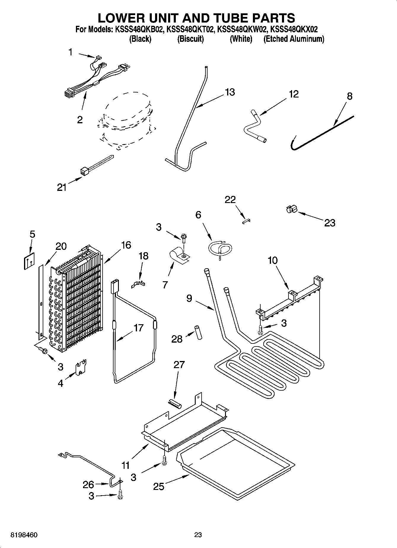 14 - LOWER UNIT AND TUBE PARTS