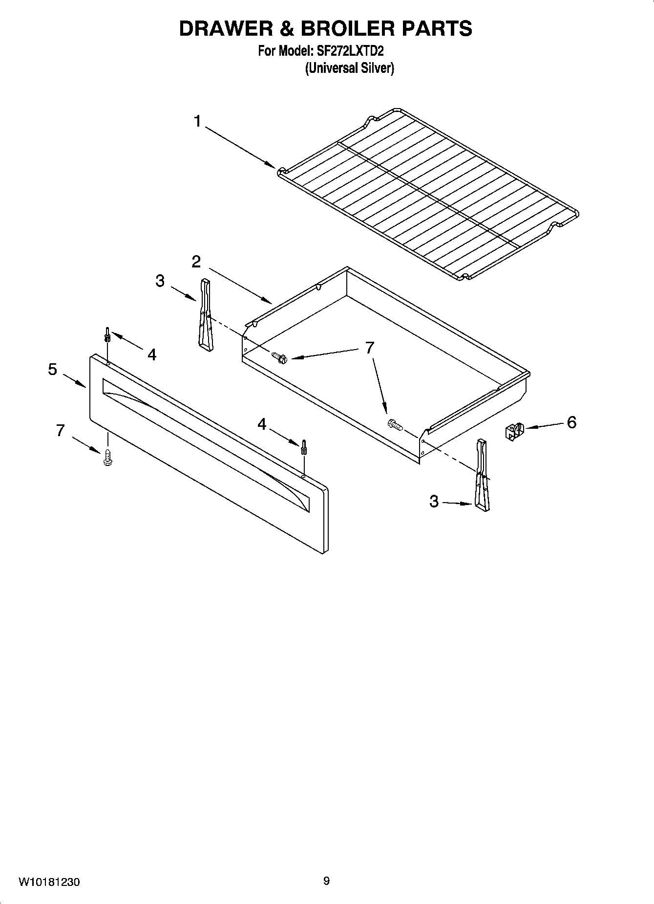 06 - DRAWER & BROILER PARTS, OPTIONAL PARTS (NOT INCLUDED)