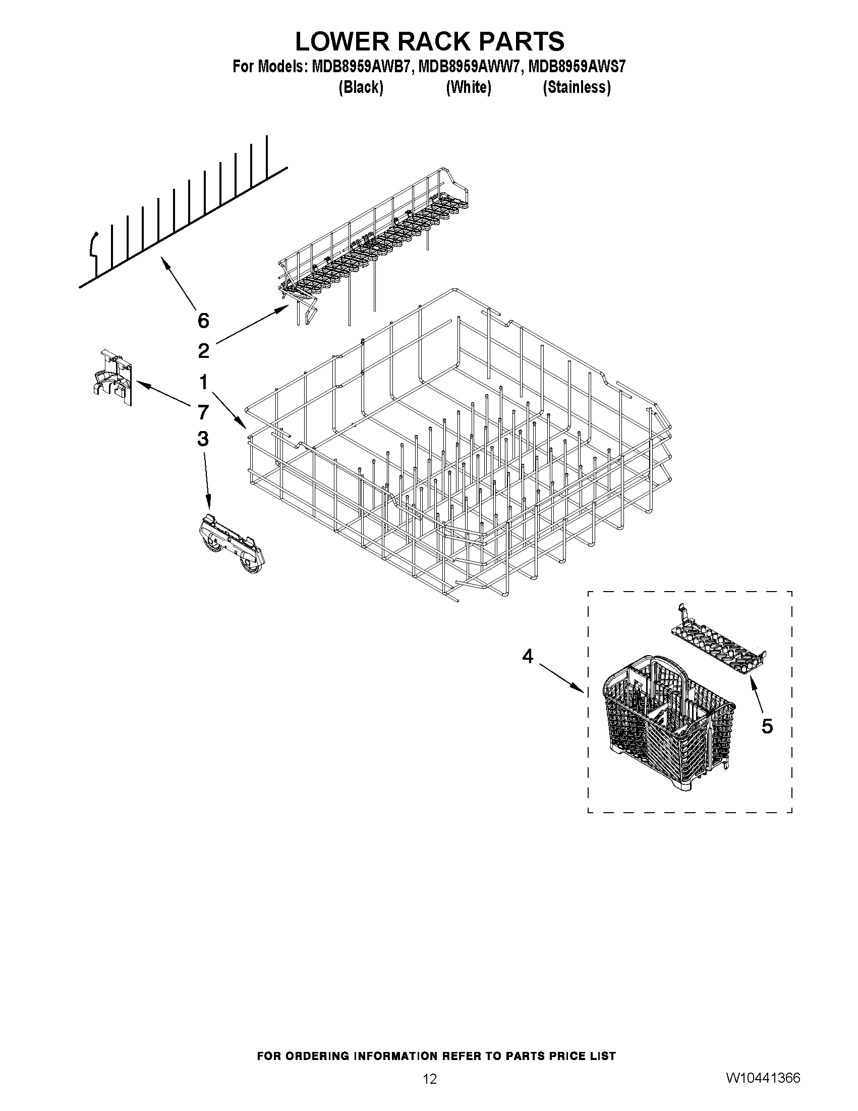10 - LOWER RACK PARTS