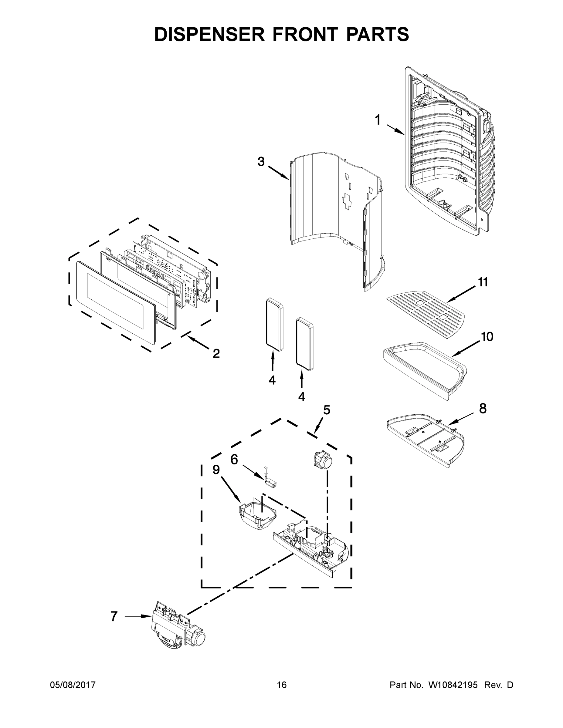 09 - DISPENSER FRONT PARTS