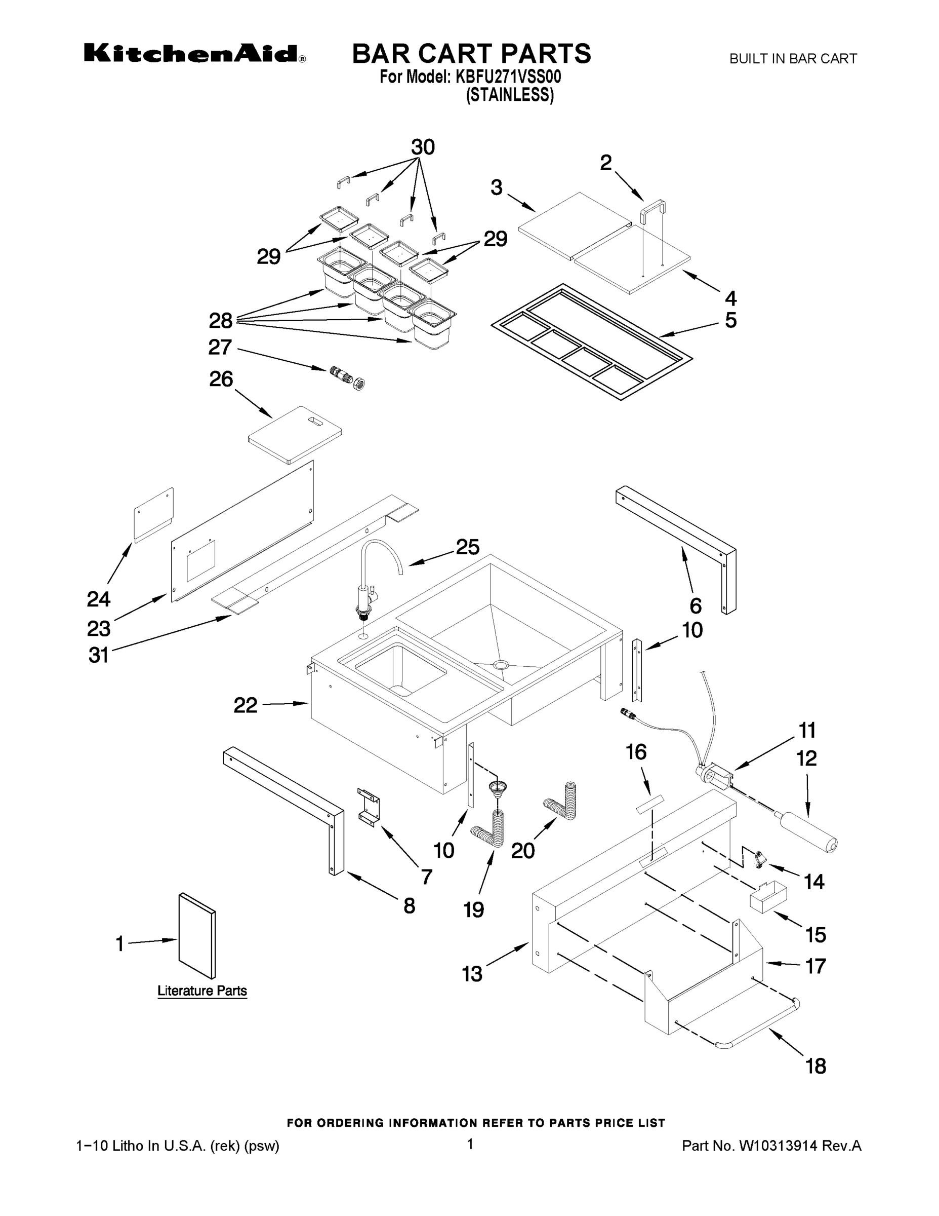 01 - BAR CART PARTS