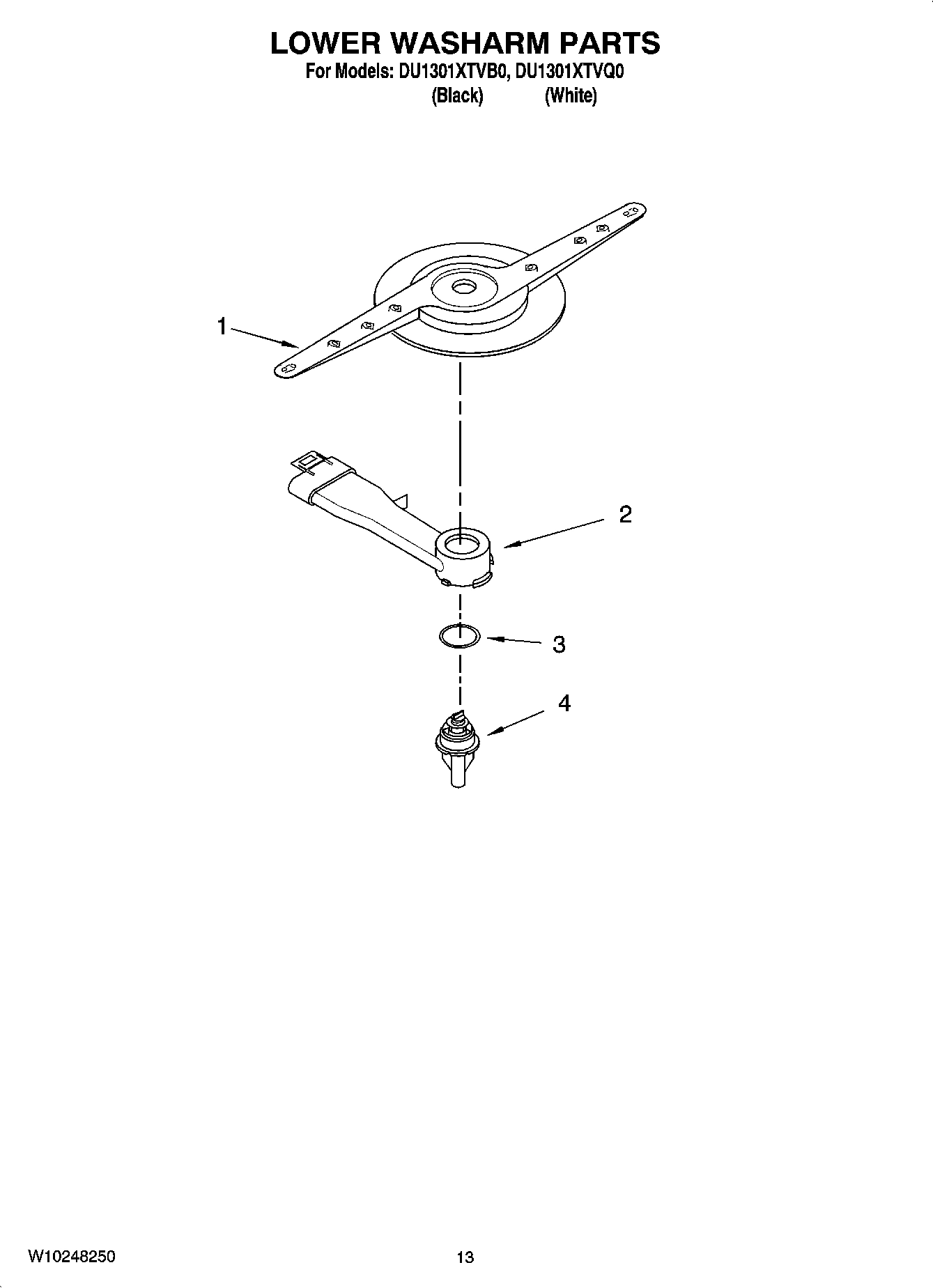 11 - LOWER WASHARM PARTS, OPTIONAL PARTS (NOT INCLUDED)