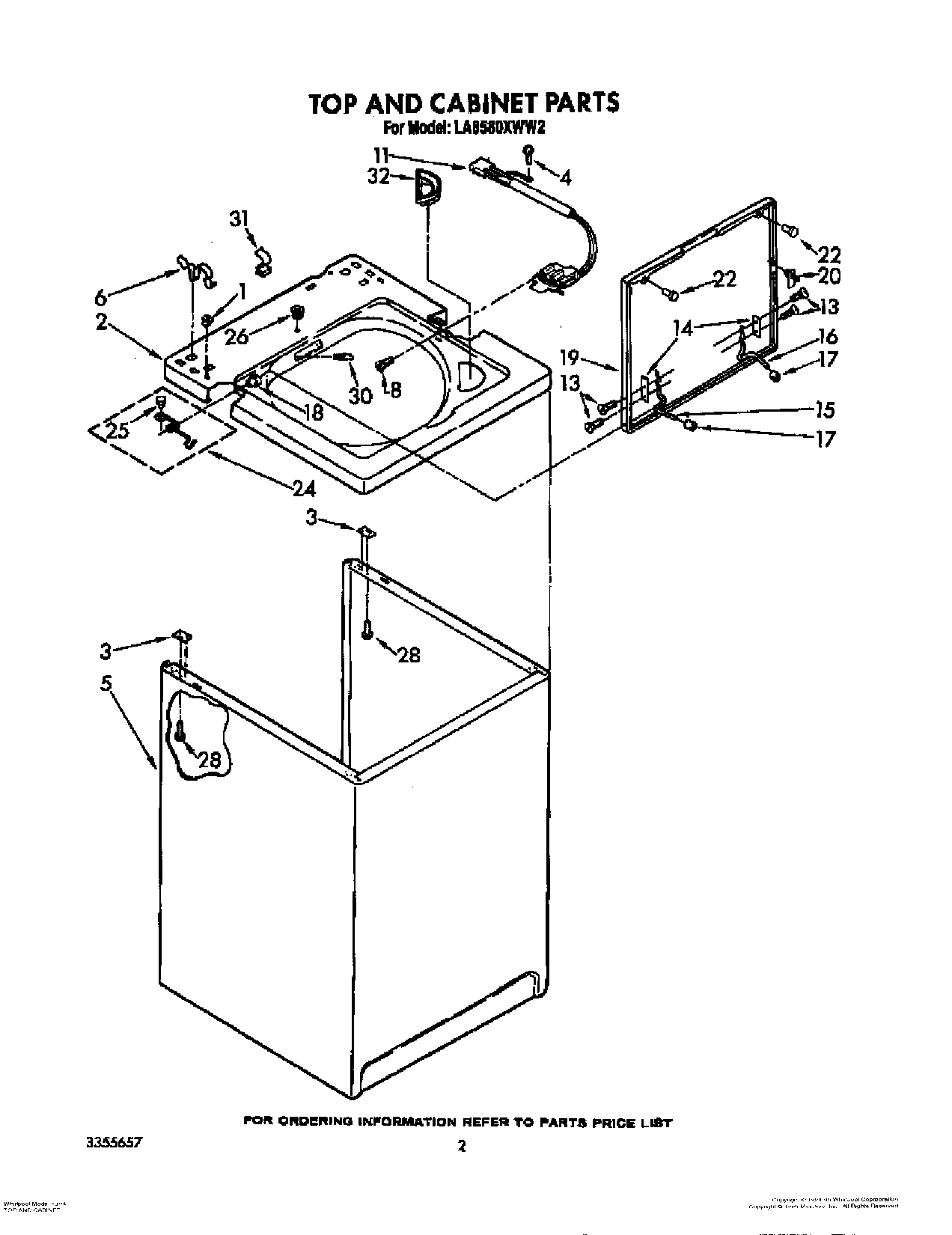 02 - TOP AND CABINET, LIT/OPTIONAL