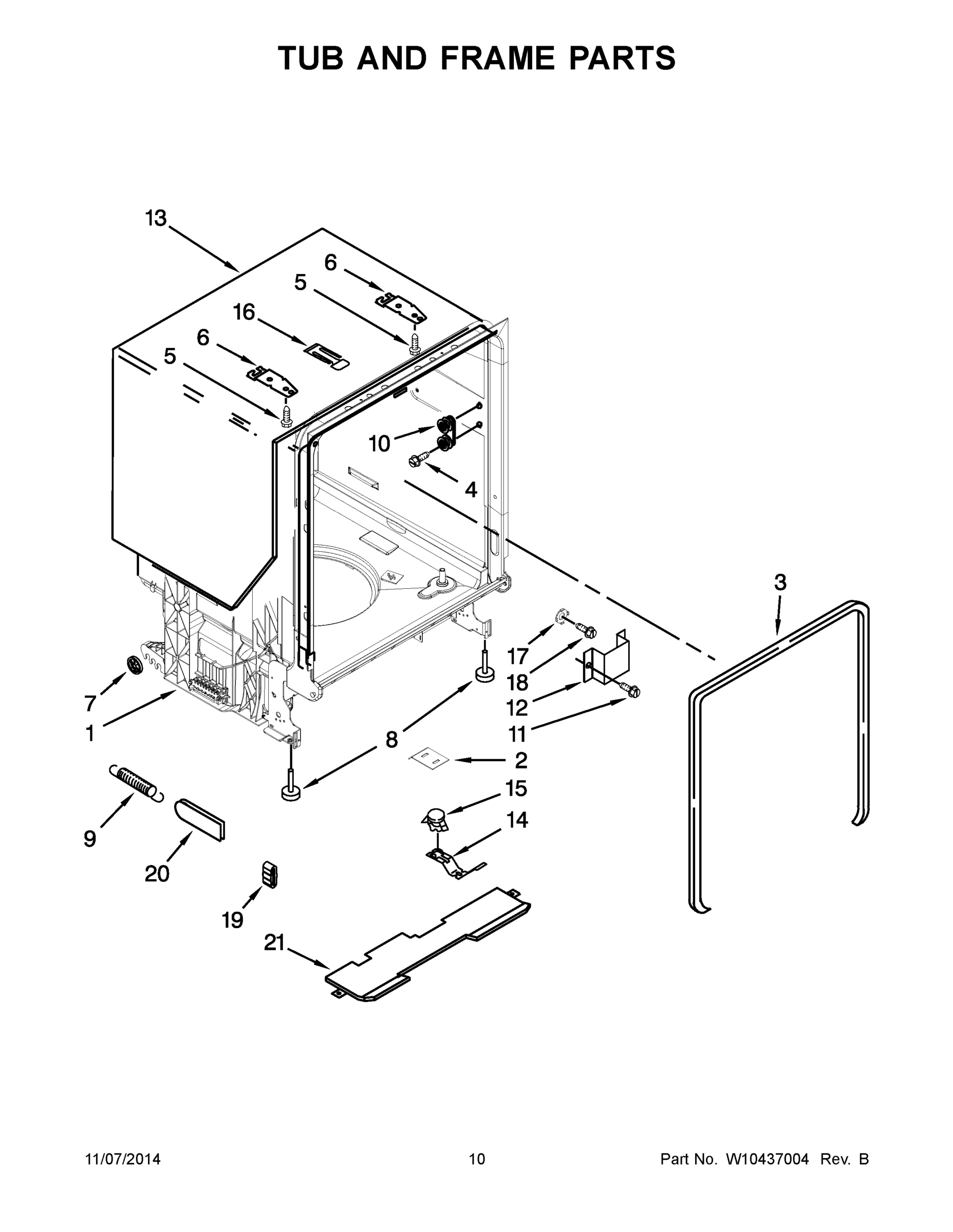 06 - TUB AND FRAME PARTS