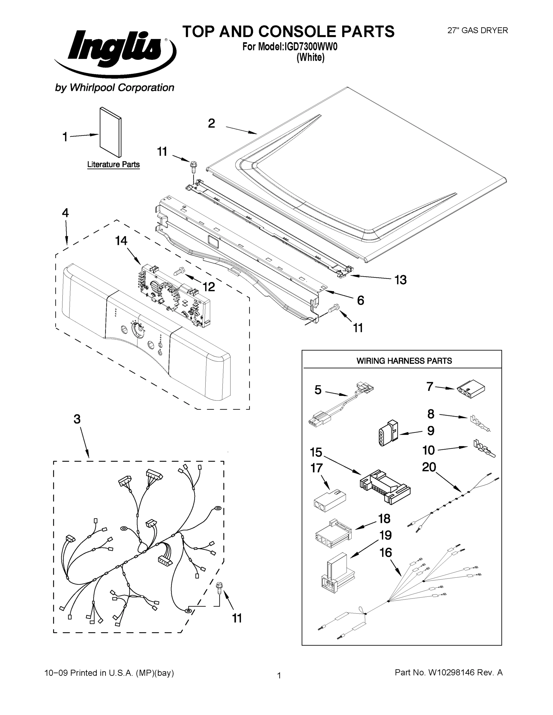 01 - TOP AND CONSOLE PARTS