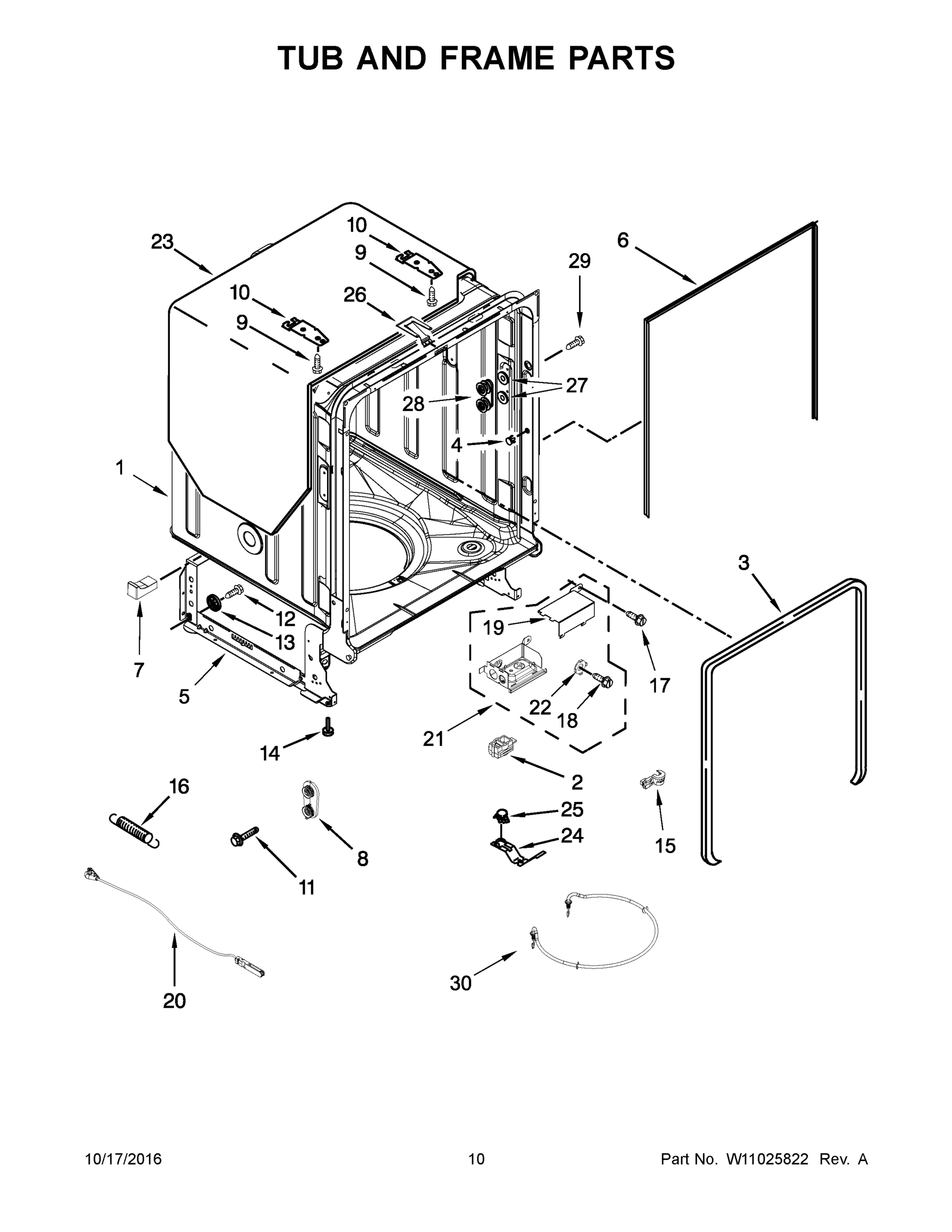 06 - TUB AND FRAME PARTS