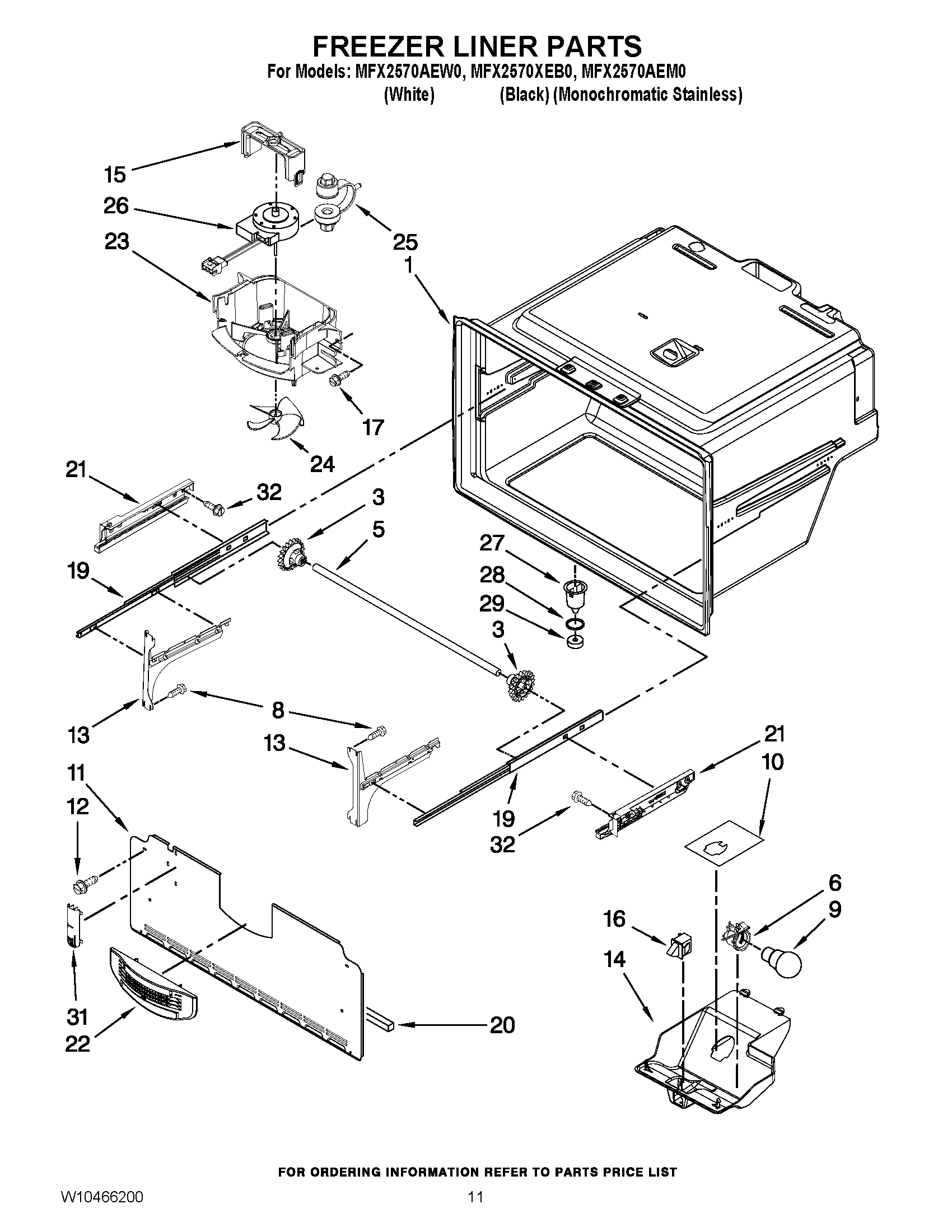 06 - FREEZER LINER PARTS