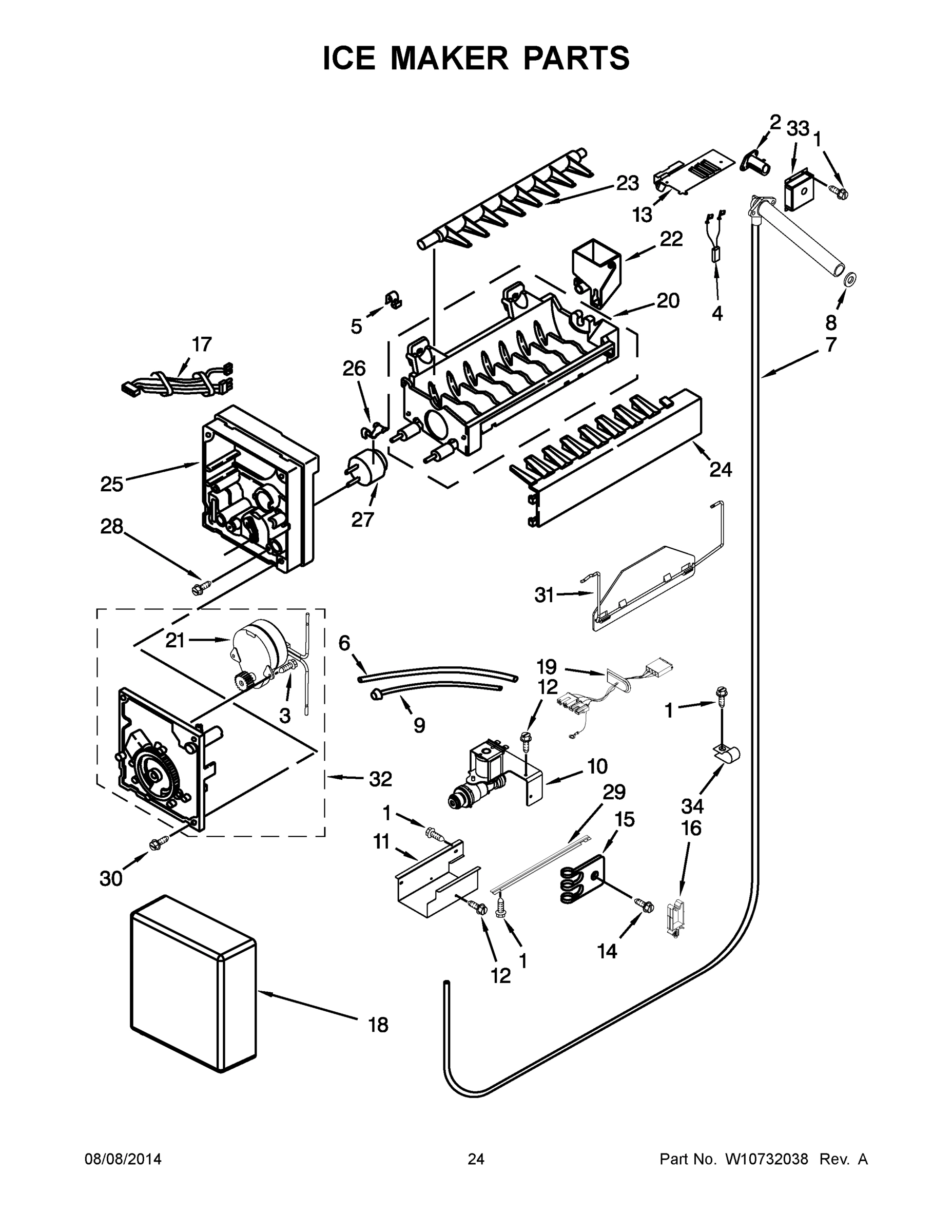 13 - ICE MAKER PARTS