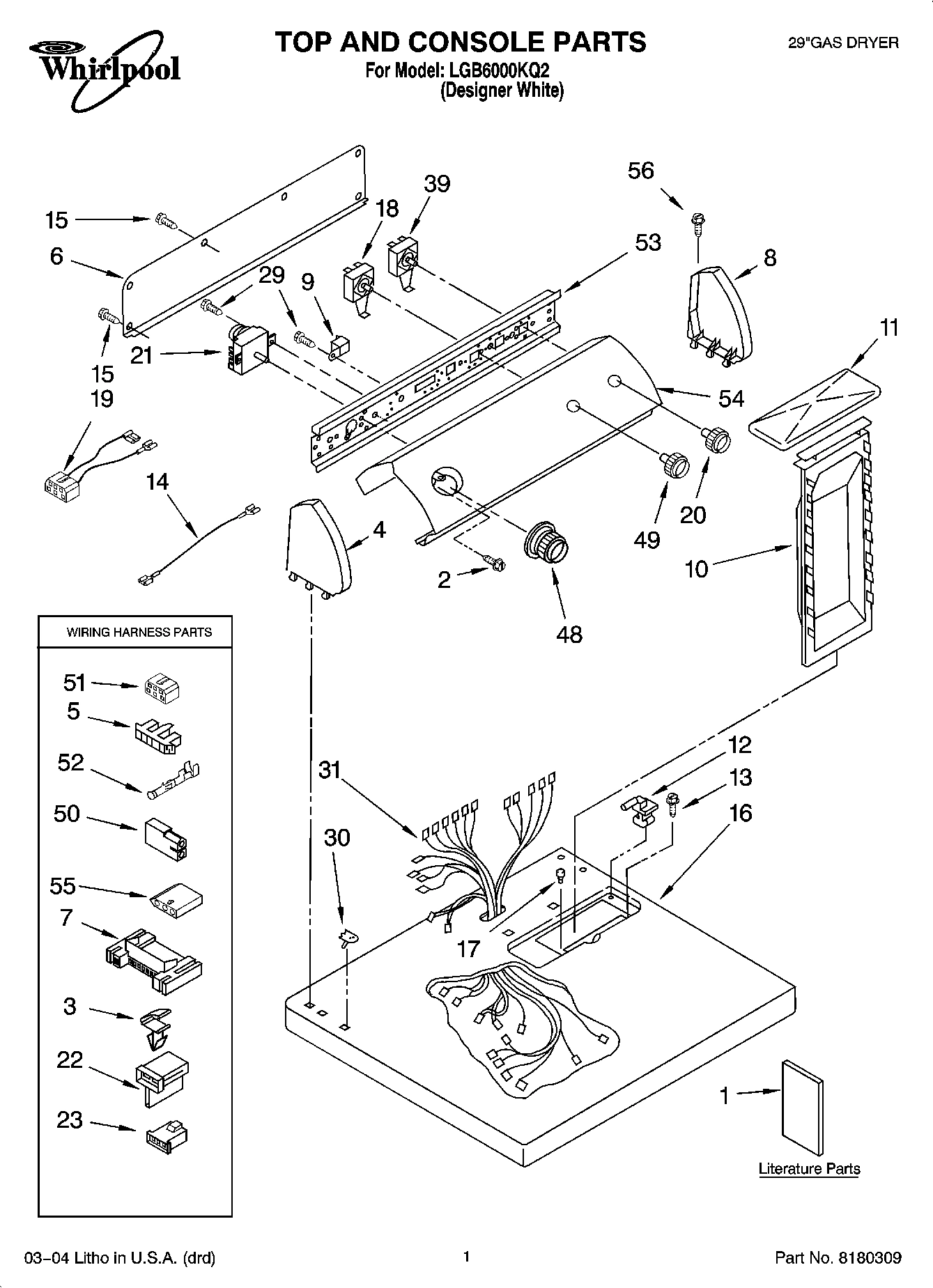 01 - TOP AND CONSOLE PARTS
