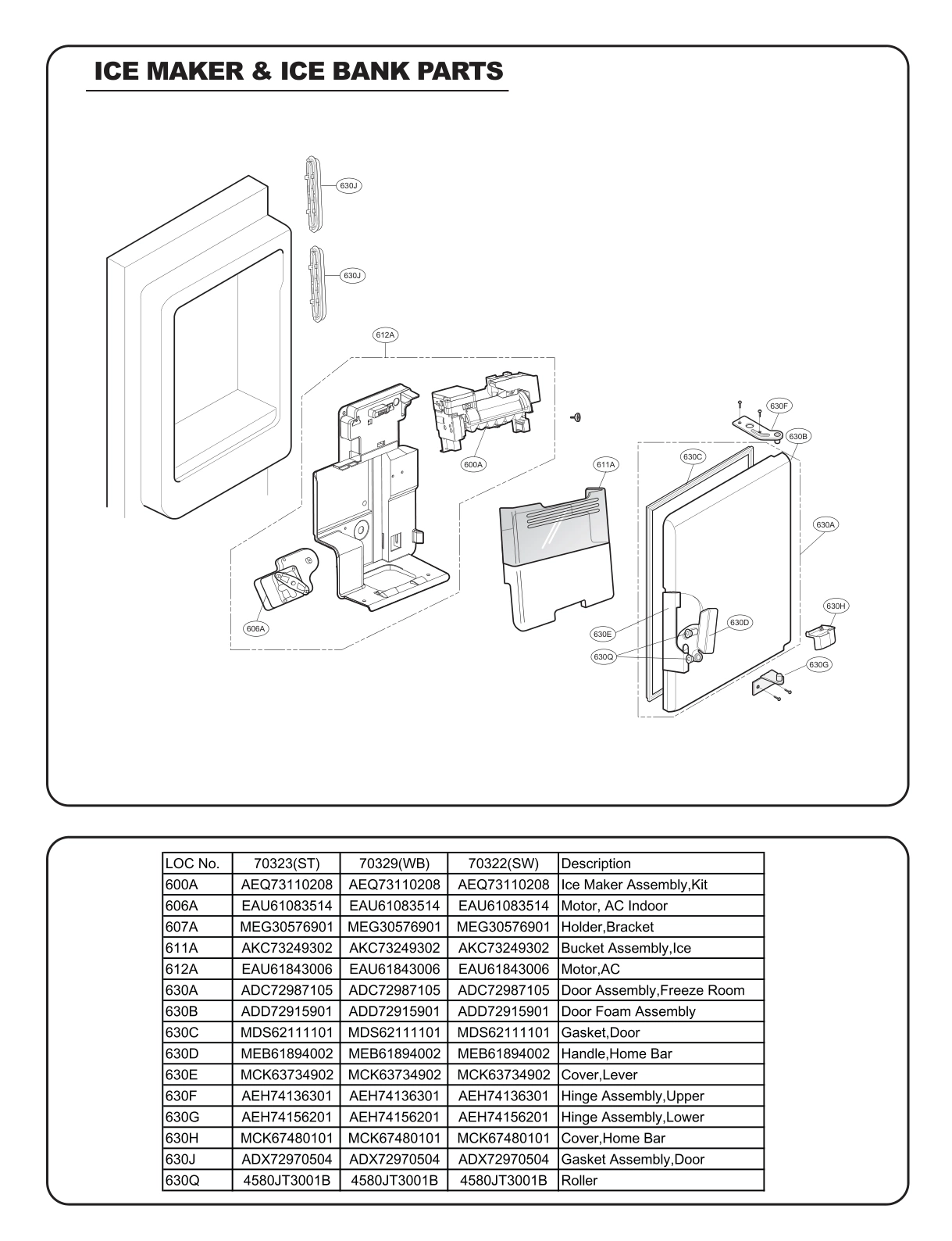 ICEMAKER & ICE BIN PARTS