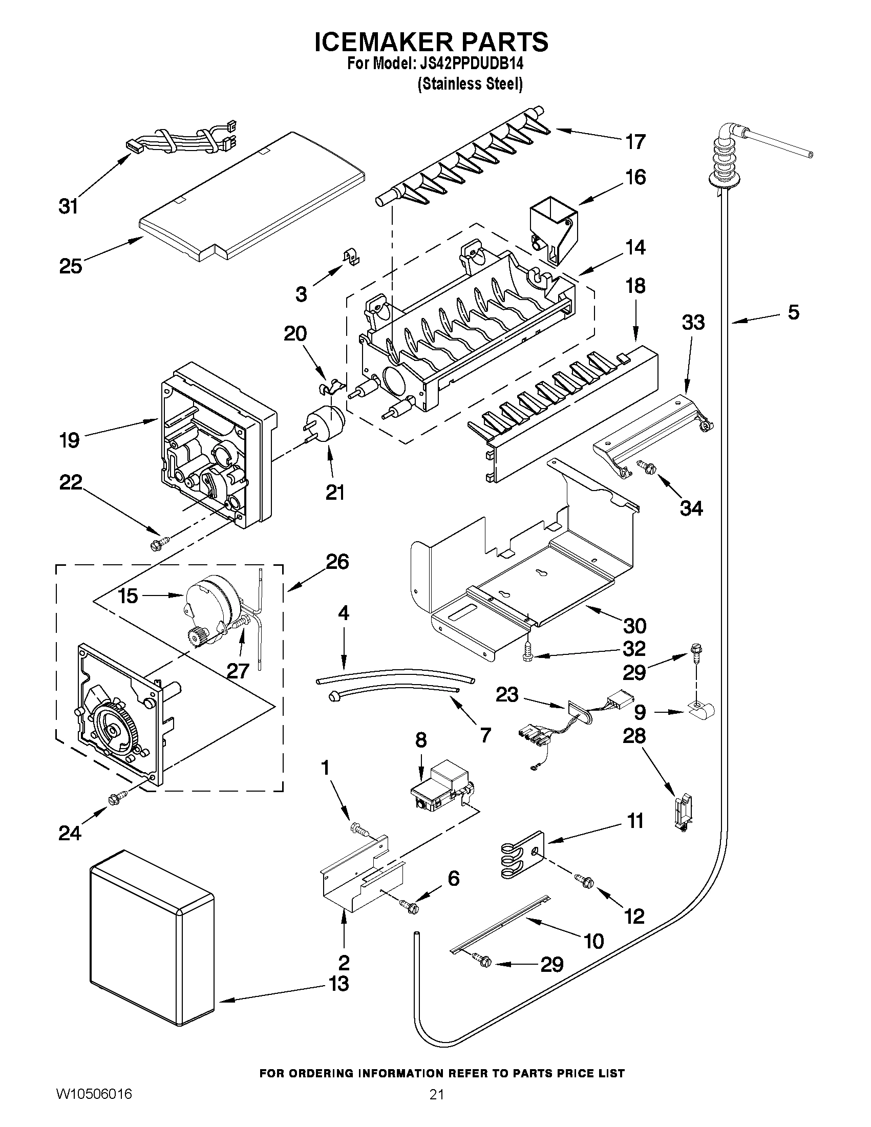13 - ICEMAKER PARTS