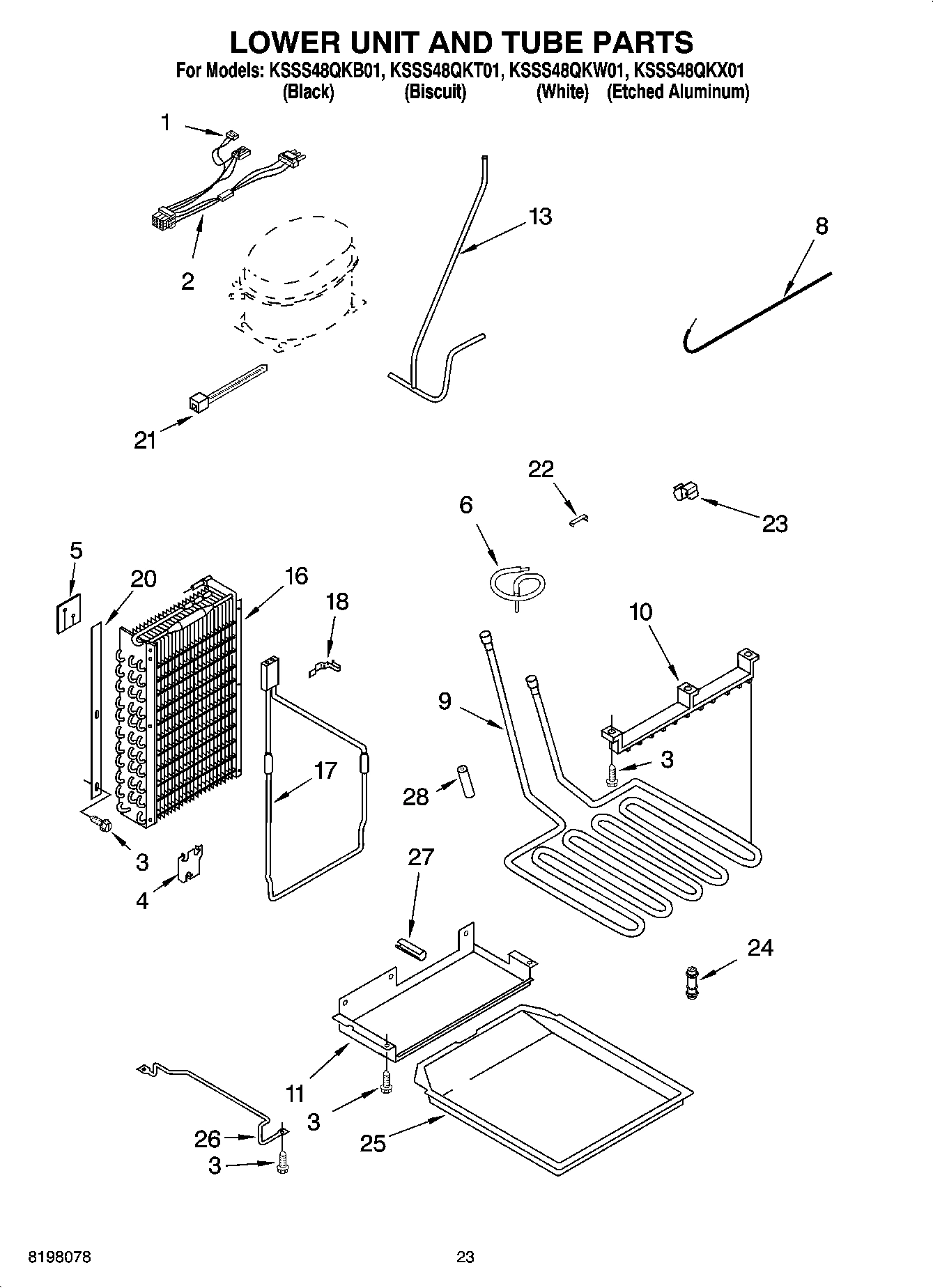 14 - LOWER UNIT AND TUBE PARTS