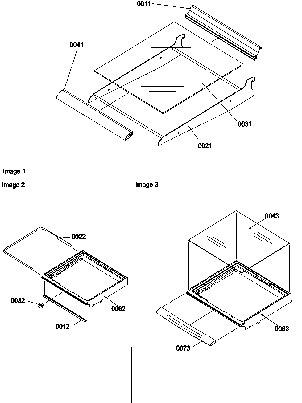 03 - Deli, Shelves, Crisper Assy