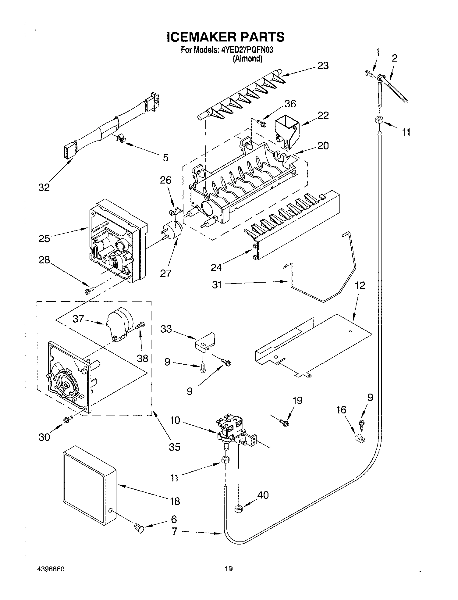 12 - ICEMAKER, OPTIONAL