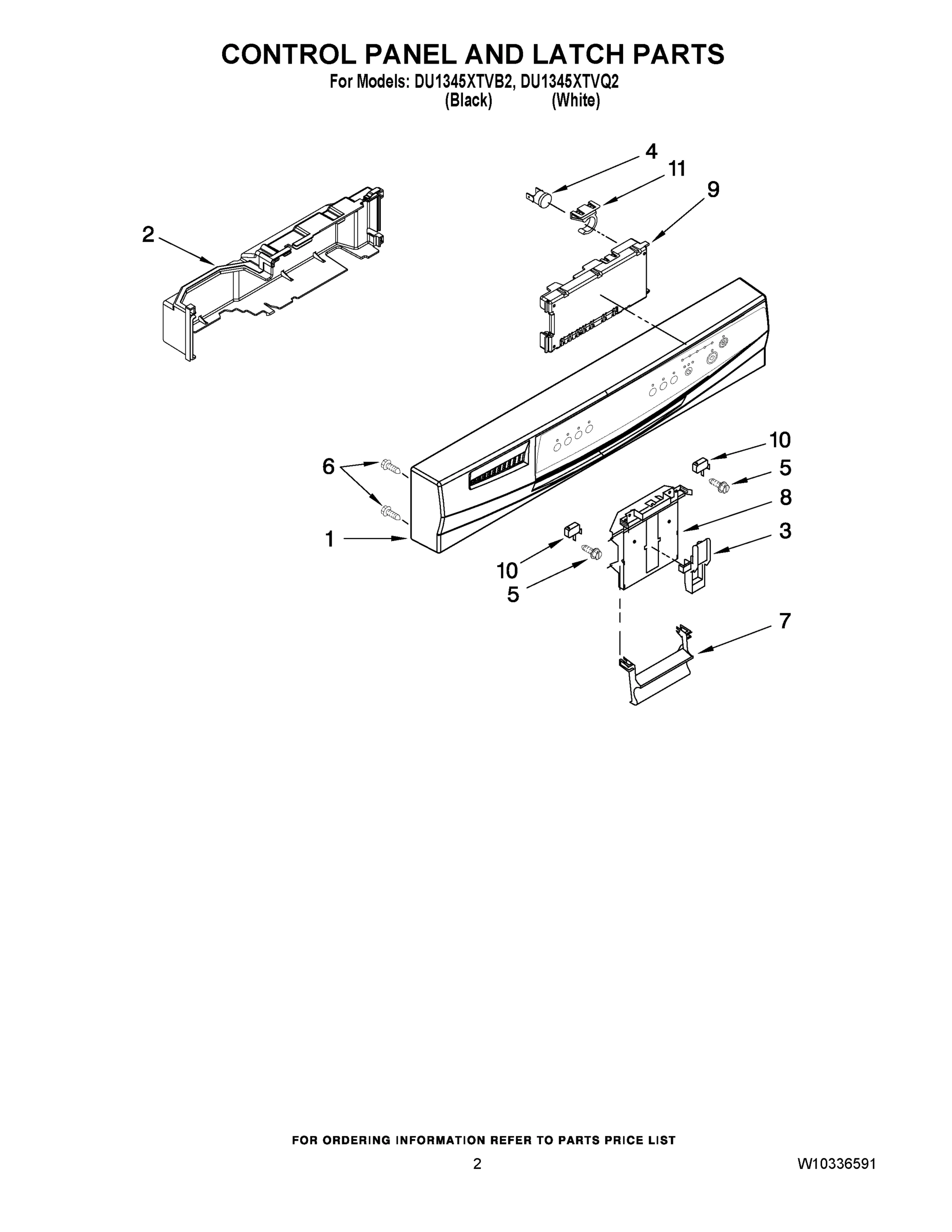 02 - CONTROL PANEL AND LATCH PARTS