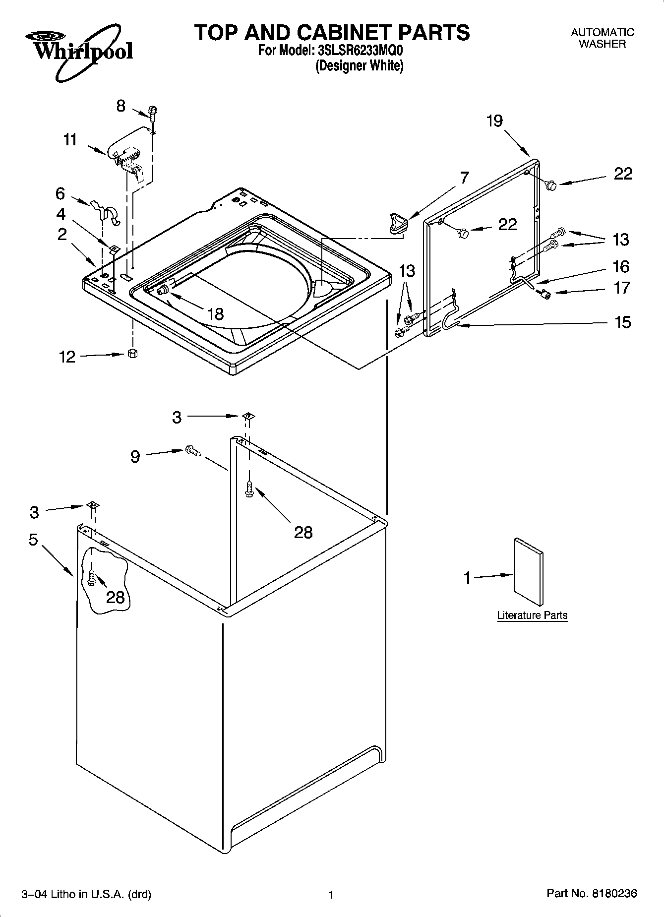 01 - TOP AND CABINET PARTS