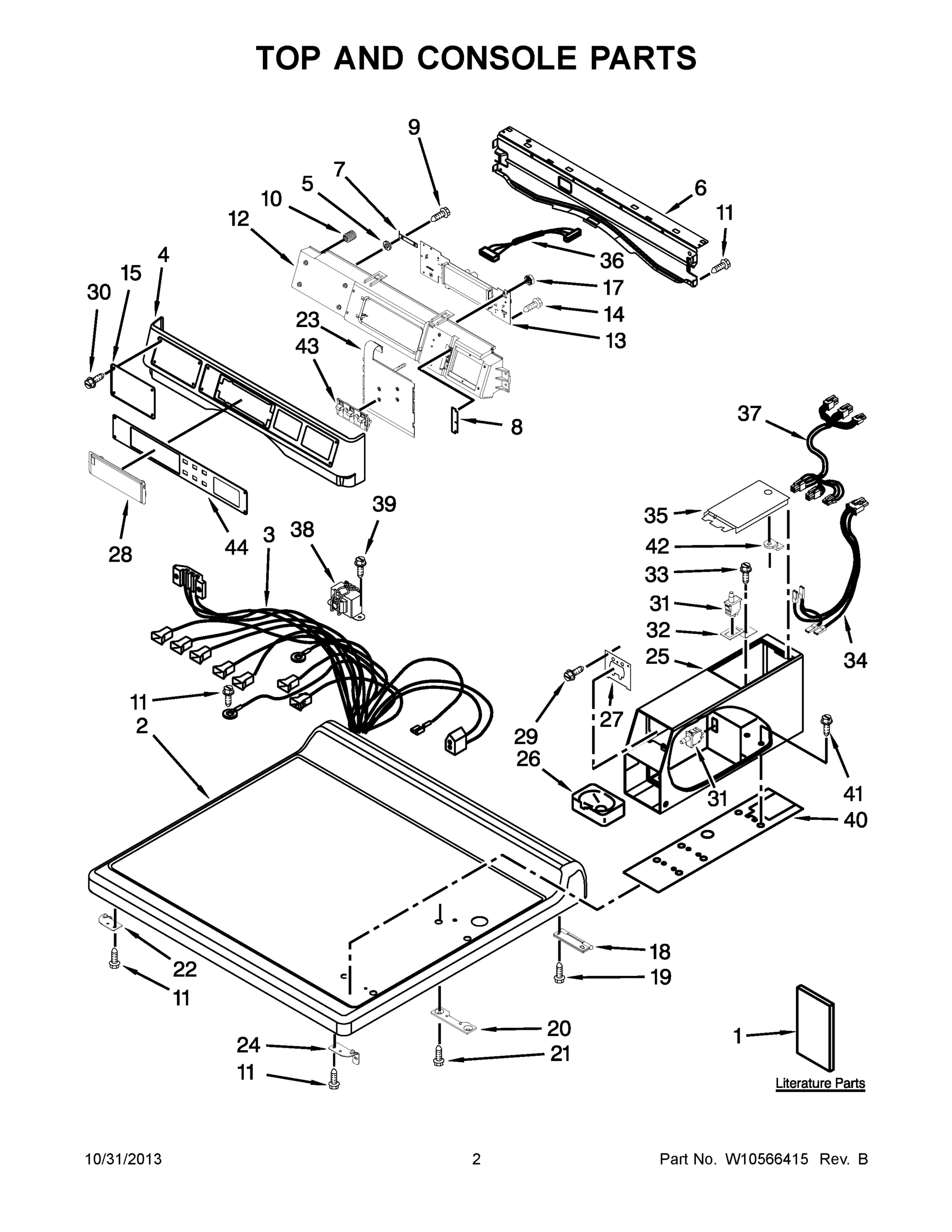 02 - TOP AND CONSOLE PARTS