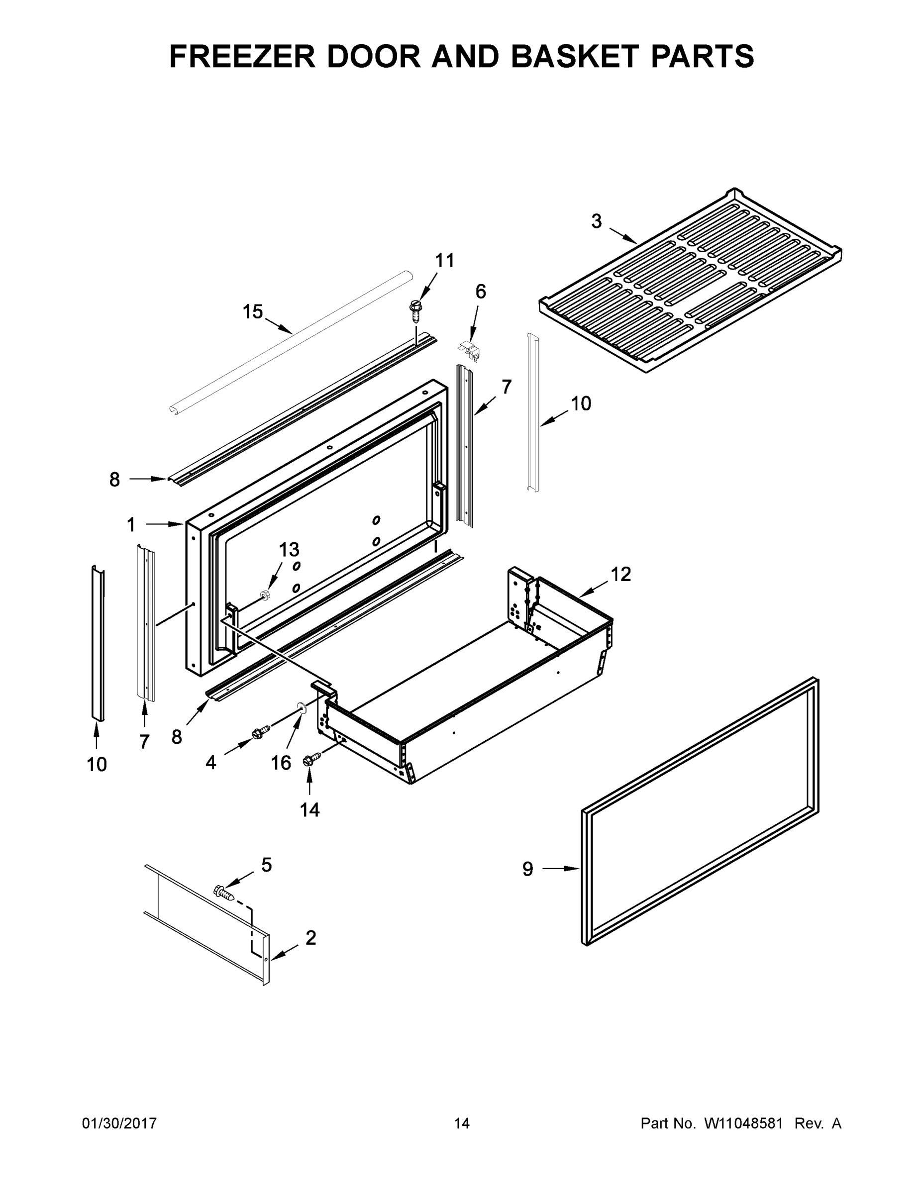 08 - FREEZER DOOR AND BASKET PARTS