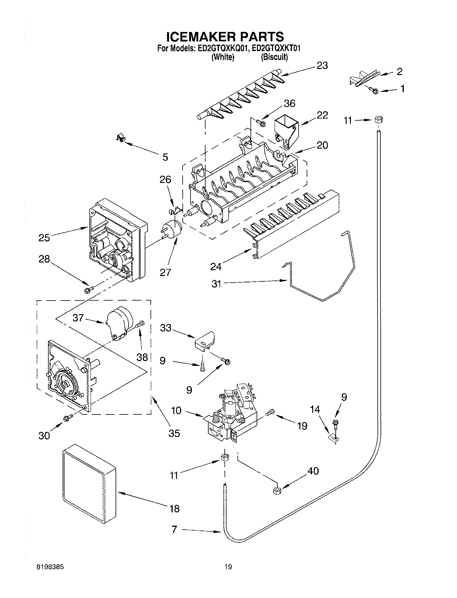12 - ICE MAKER, OPTIONAL