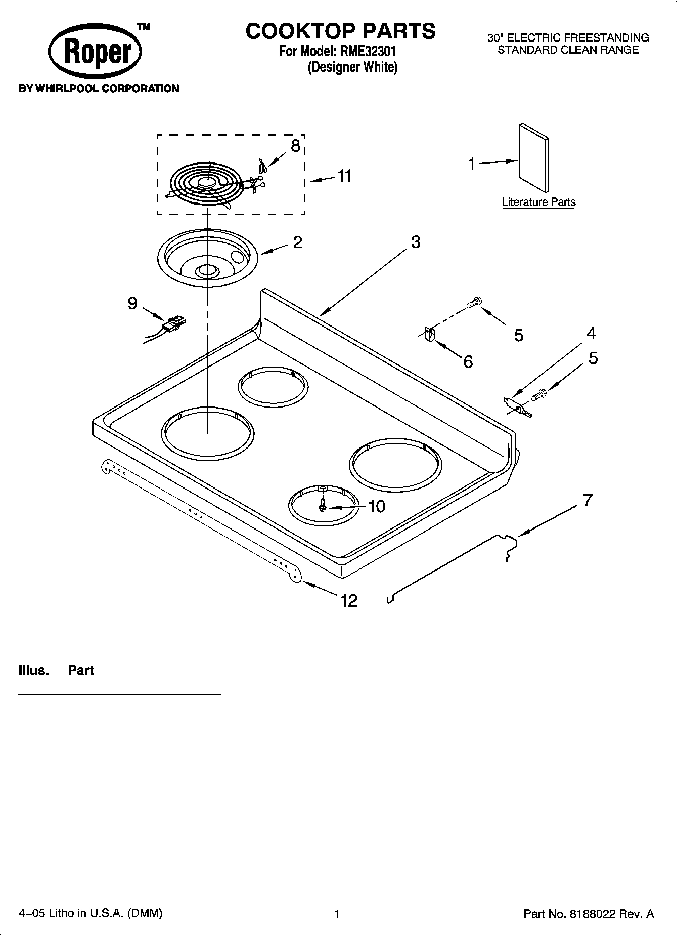 01 - COOKTOP PARTS