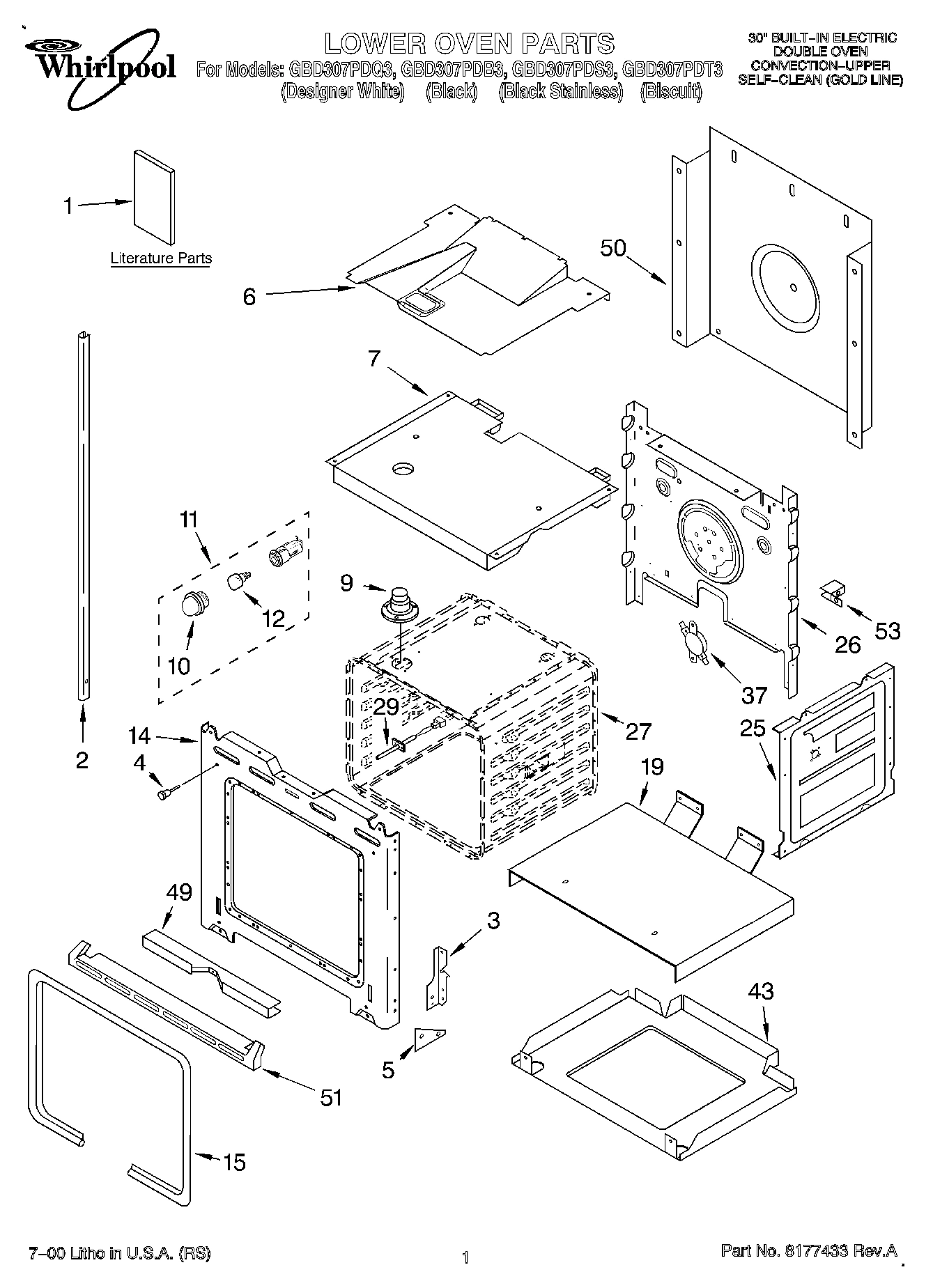 01 - LOWER OVEN, LITERATURE